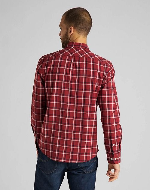 Lee Mikina Button Down Red Ochre