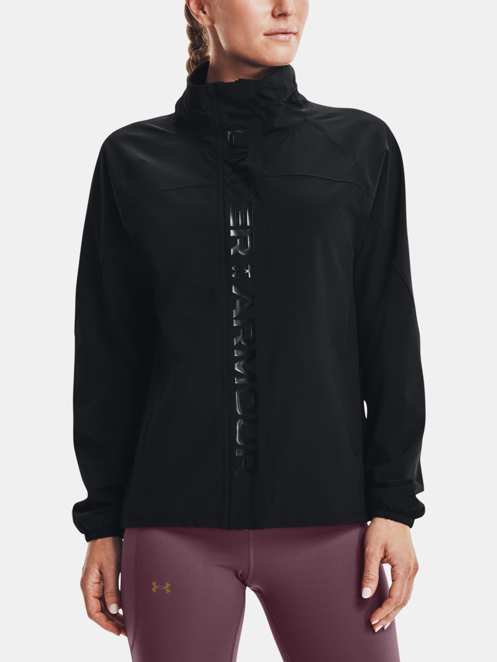 Under Armour Jacket Rush Woven FZ Jacket-BLK - Women