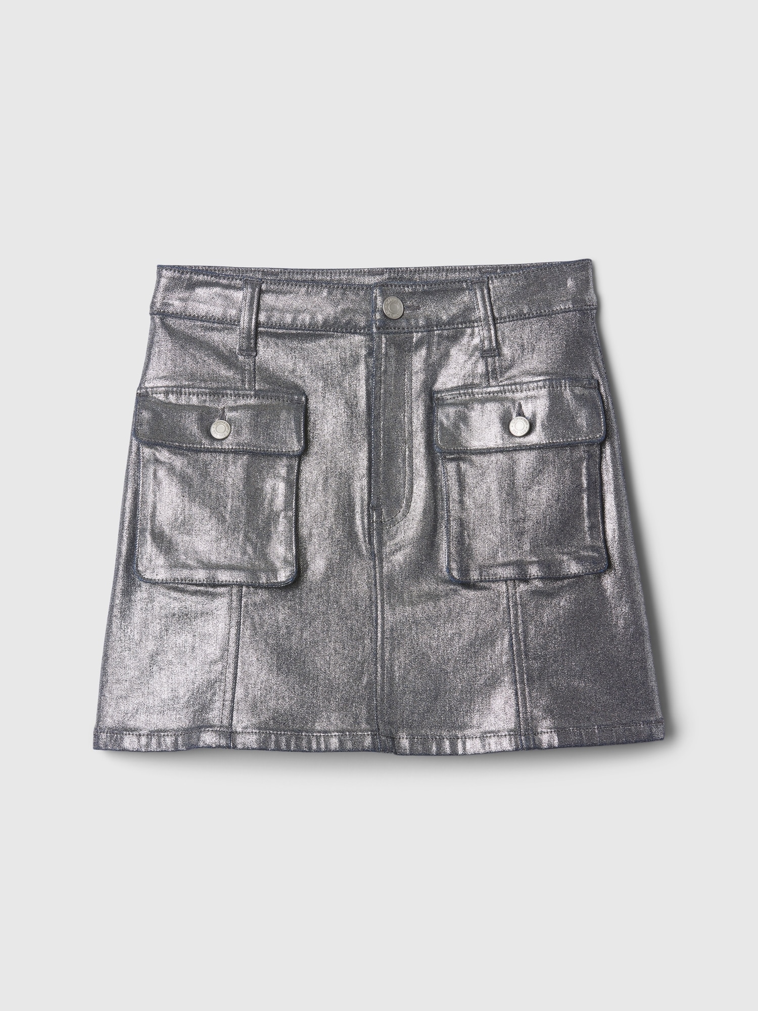 GAP Children&#039;s metallic denim cargo skirt - Girls