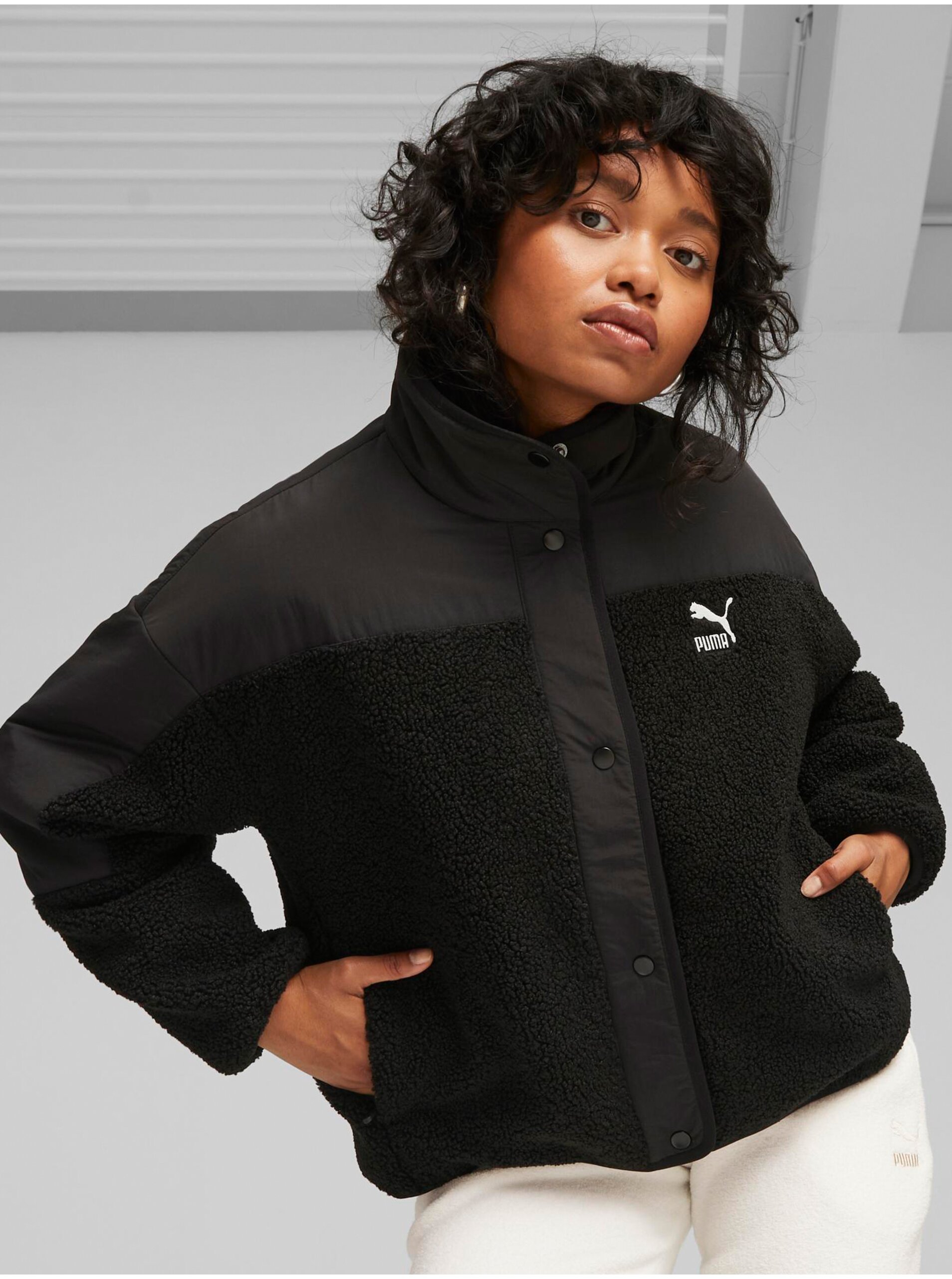 Puma Classics Sherpa Women's Black Jacket - Women