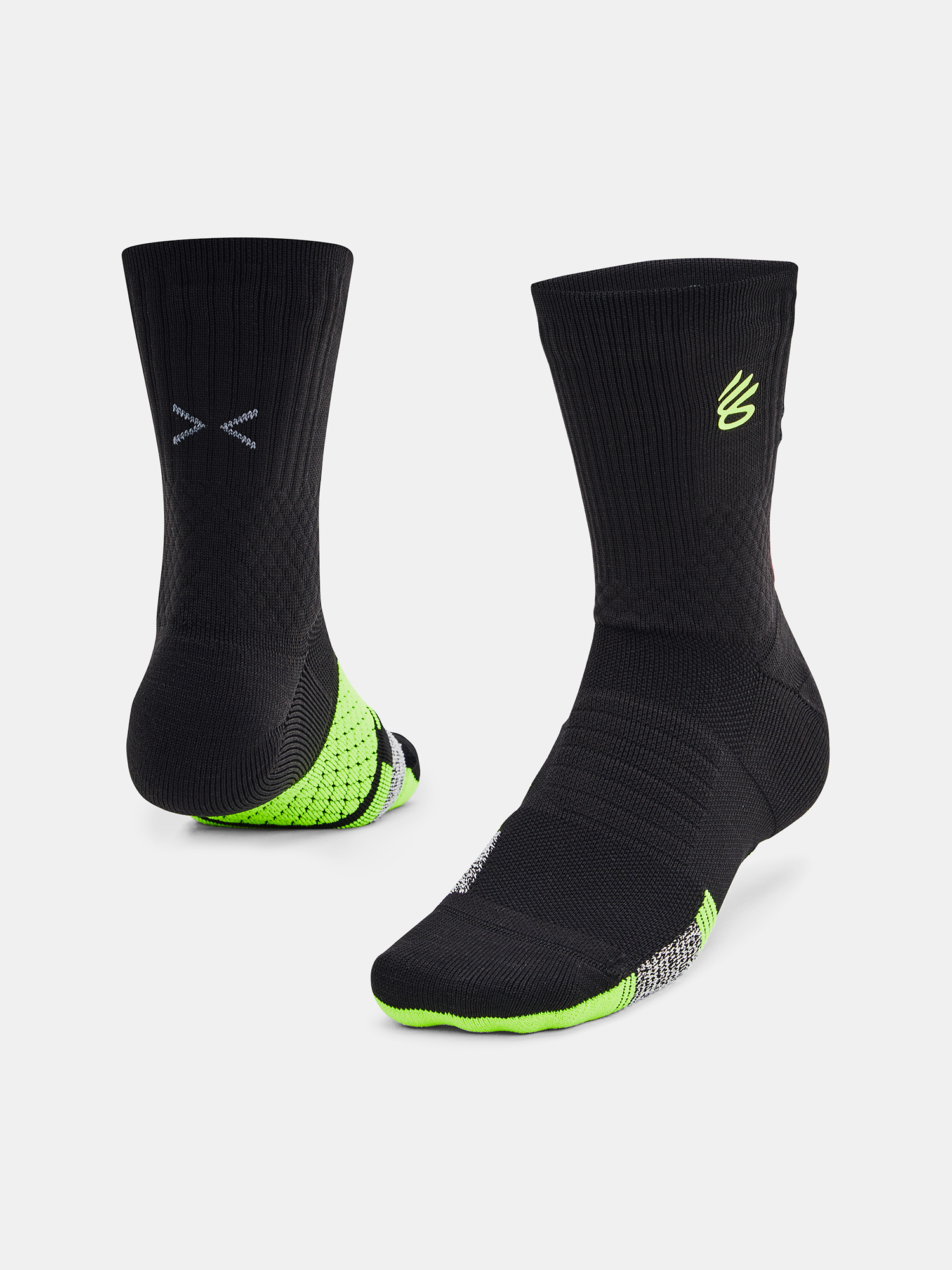 Unisexové ponožky Under Armour Curry UA AD Playmaker 1p Mid-BLK - unisex