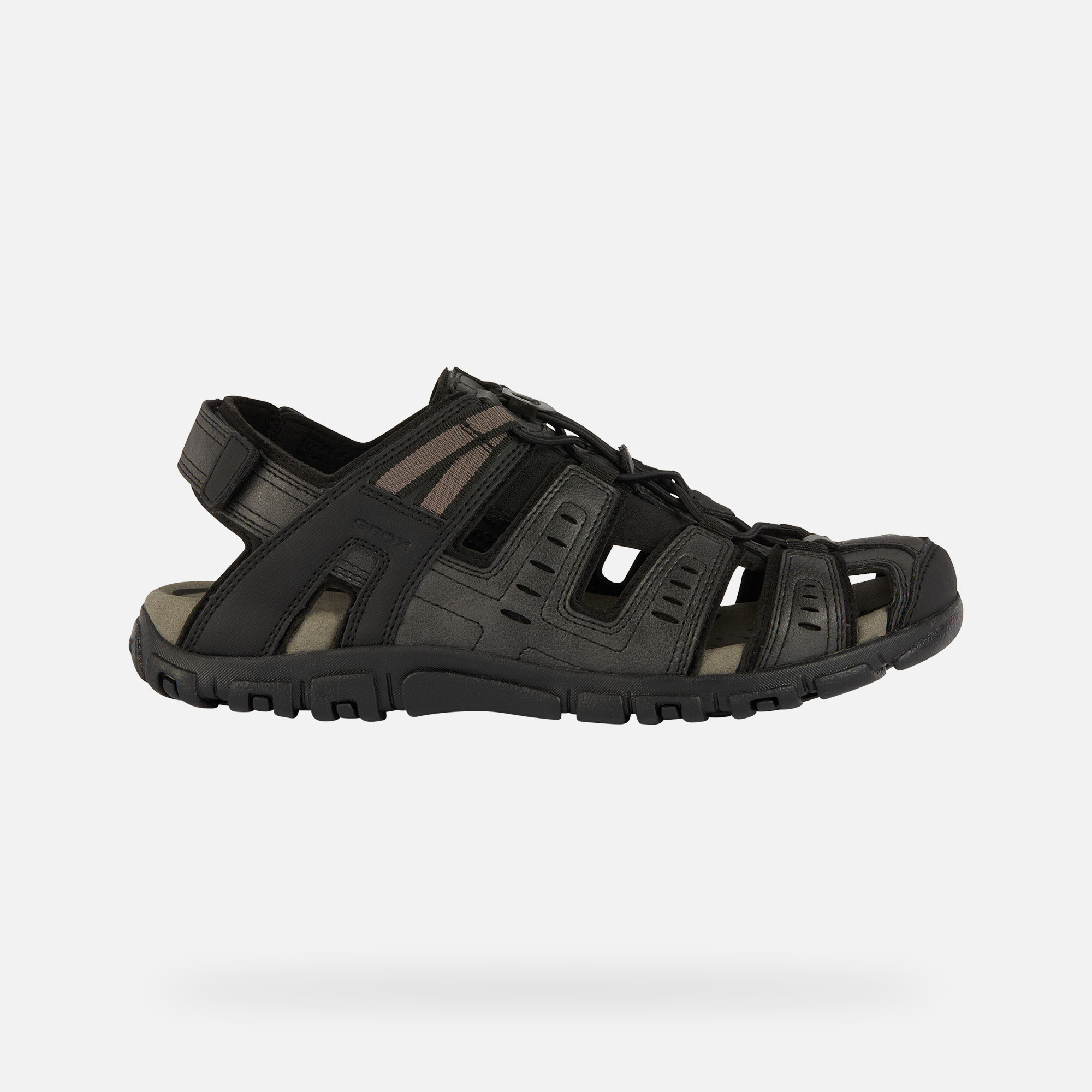 Black Men's Sandals Geox Strada - Men's