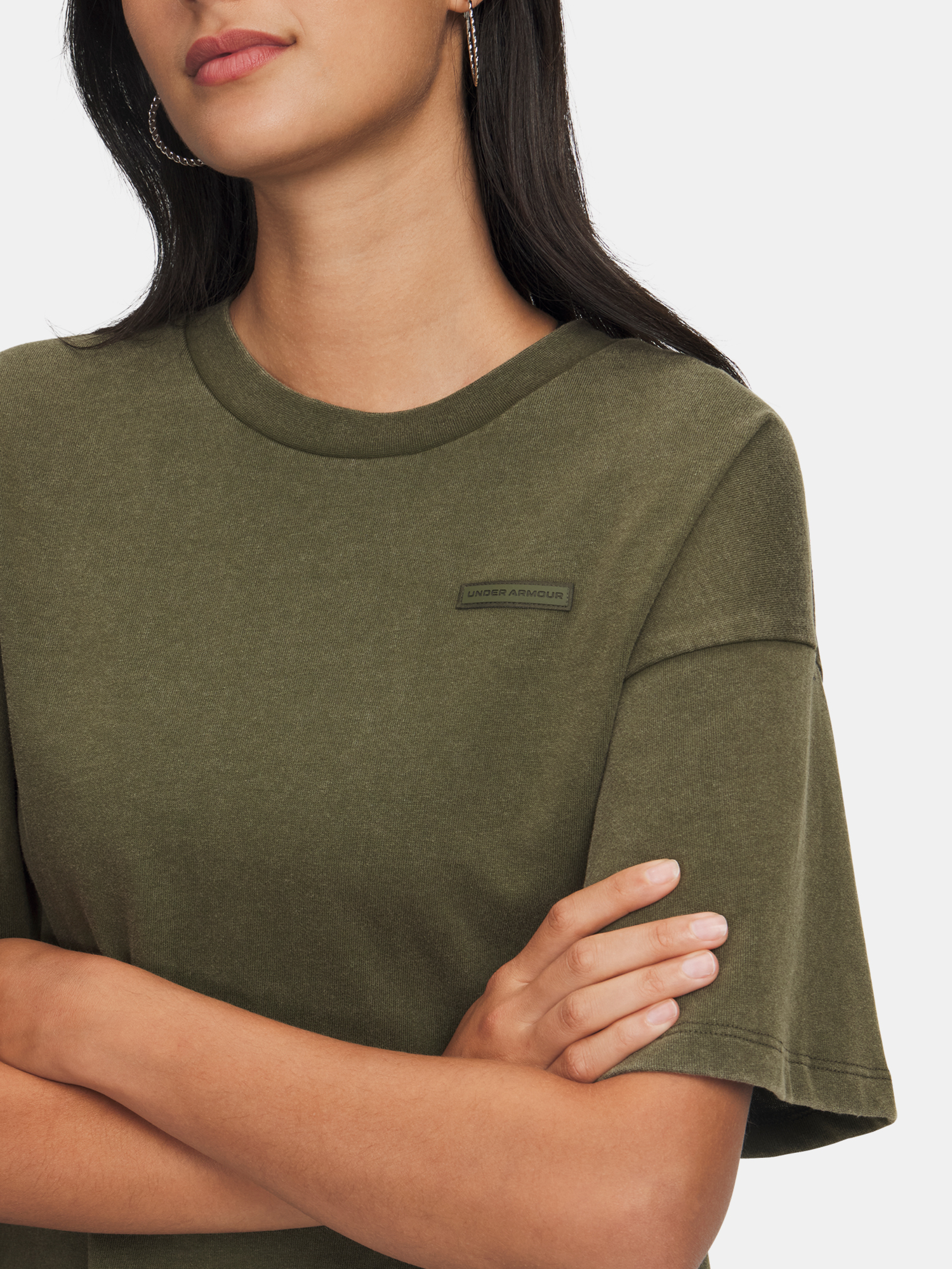 Under Armour UA HWT Boxy Wash SS-GRN Women's T-Shirt - Women's