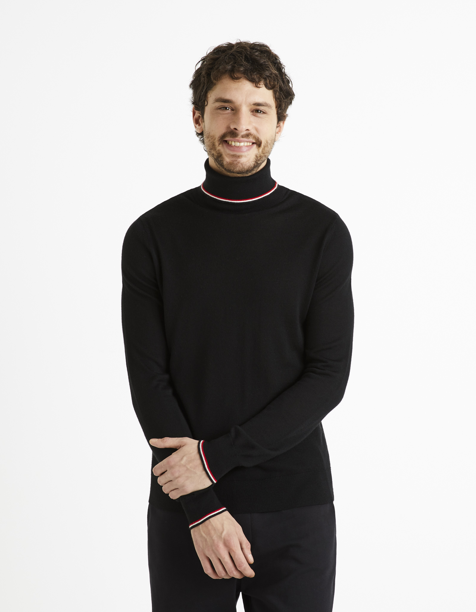 Celio Sweater With Turtleneck Deblack - Men