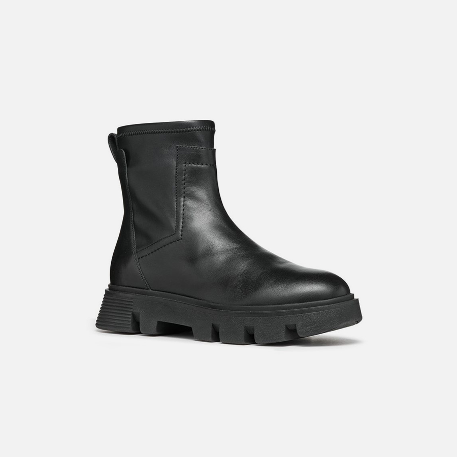 Black women's ankle boots Geox Vilde - Women's