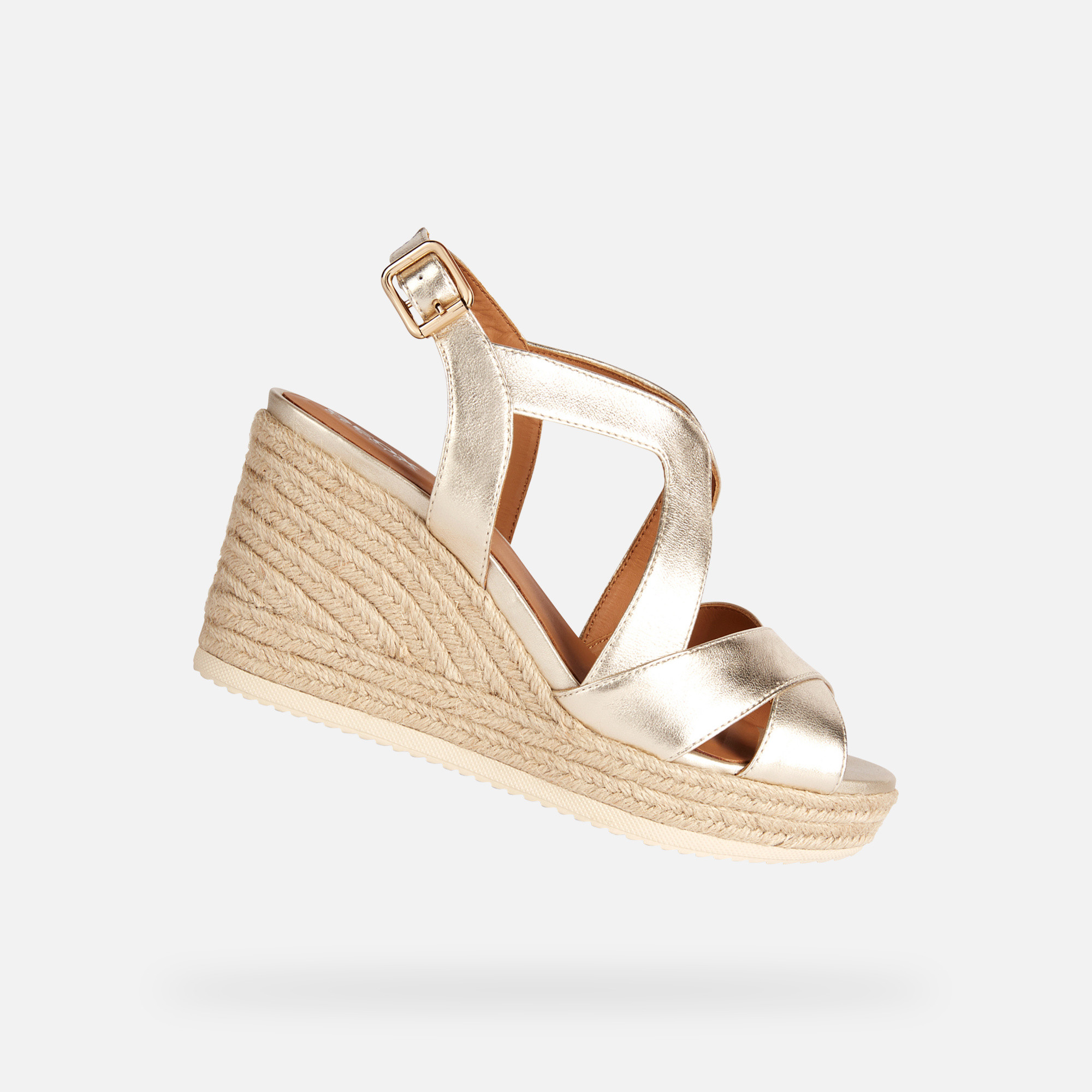 Gold women&#039;s sandals Geox Ponza - Women&#039;s