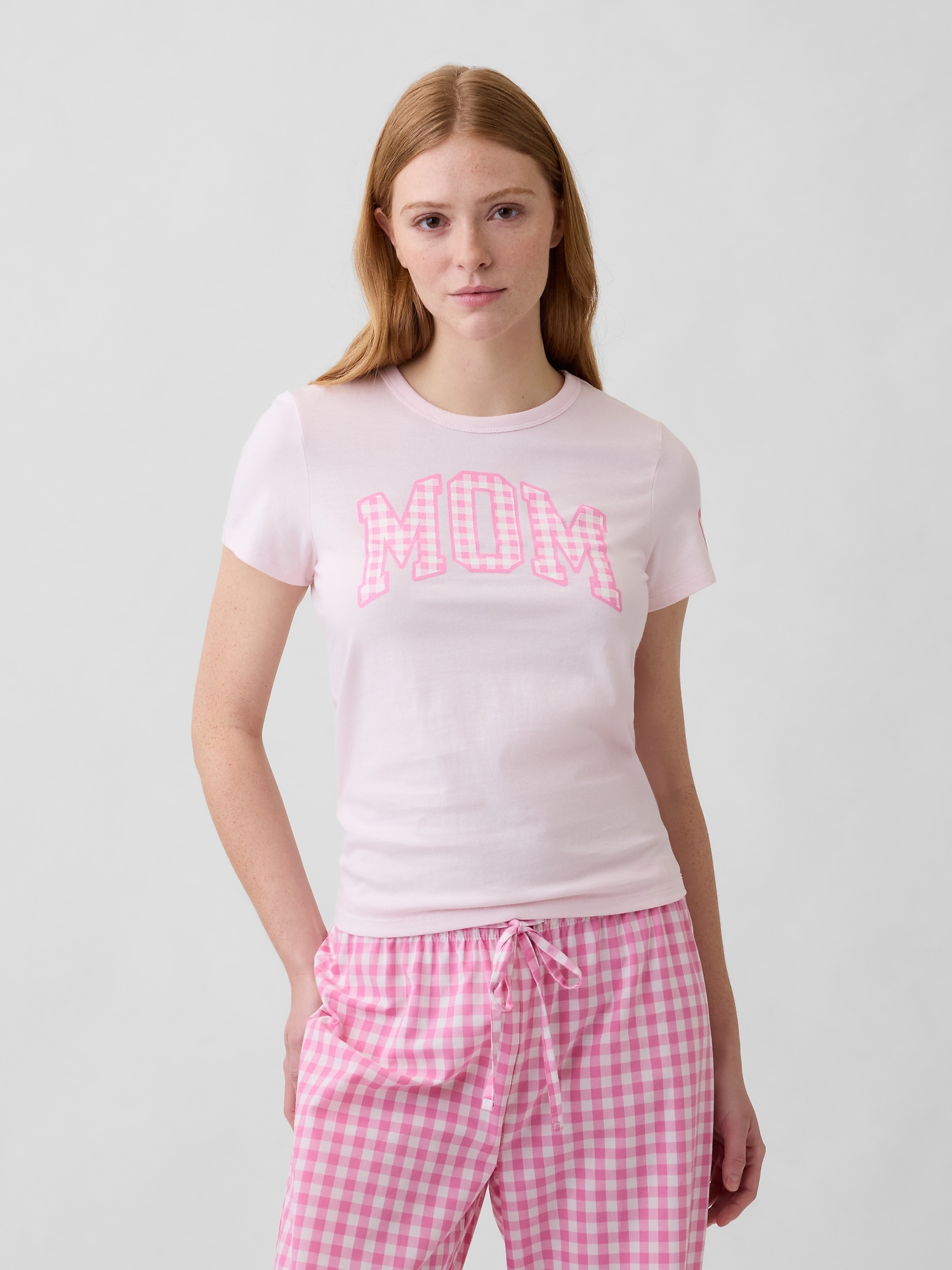 Дамска тениска GAP с надпис Mom