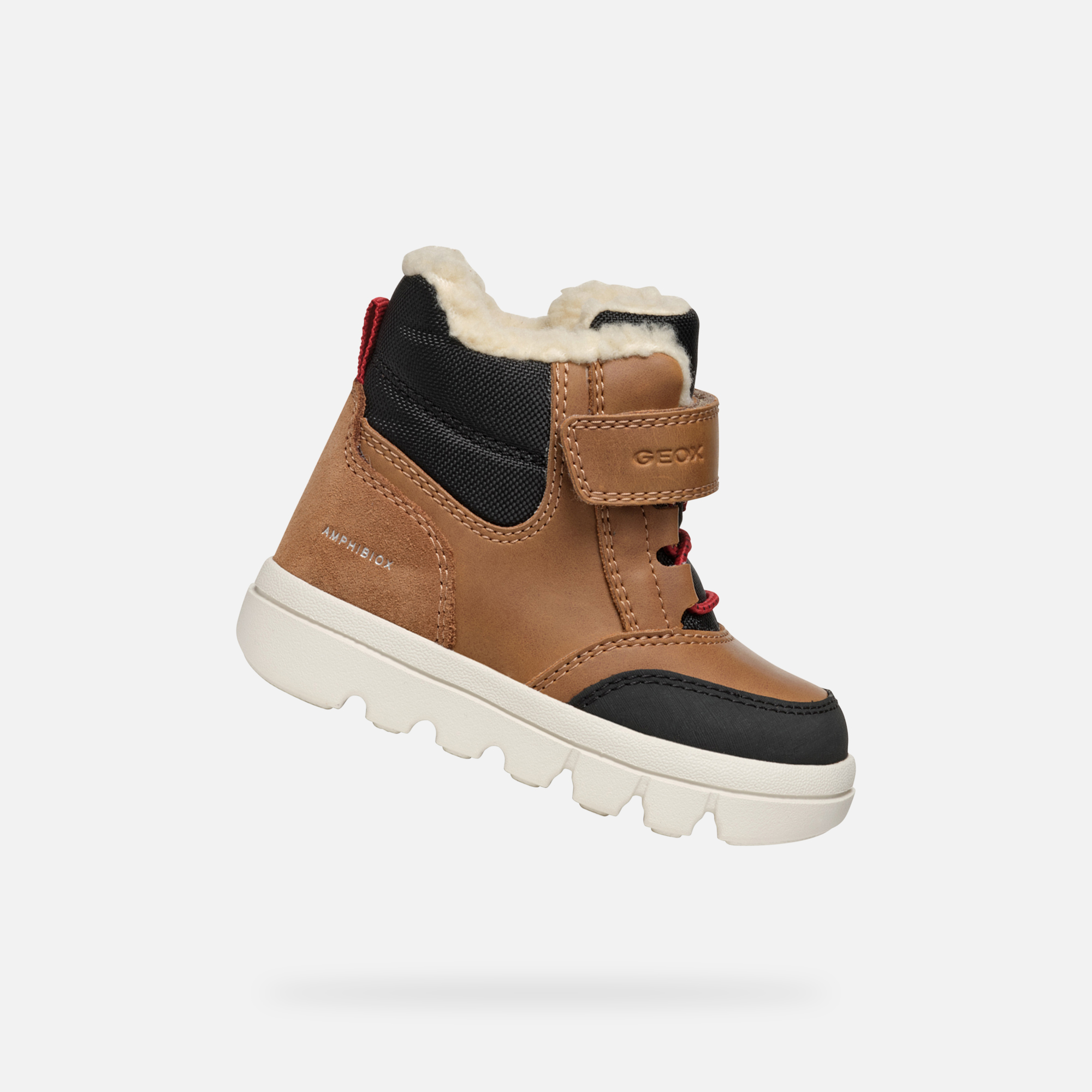 Brown boys winter shoes Geox Willaboo B Ab - Boys