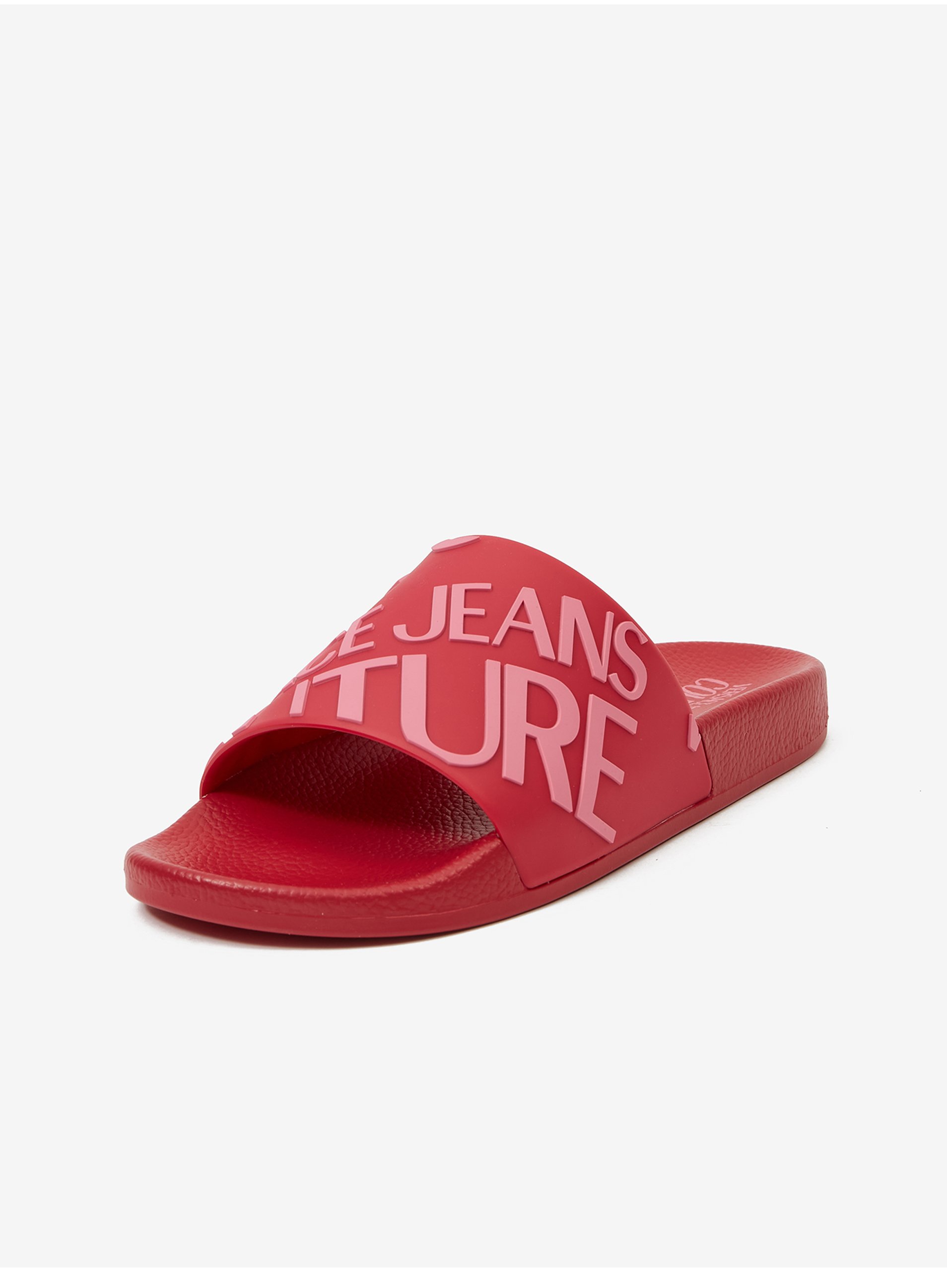 Slapi pentru femei Versace Jeans Couture - rosu