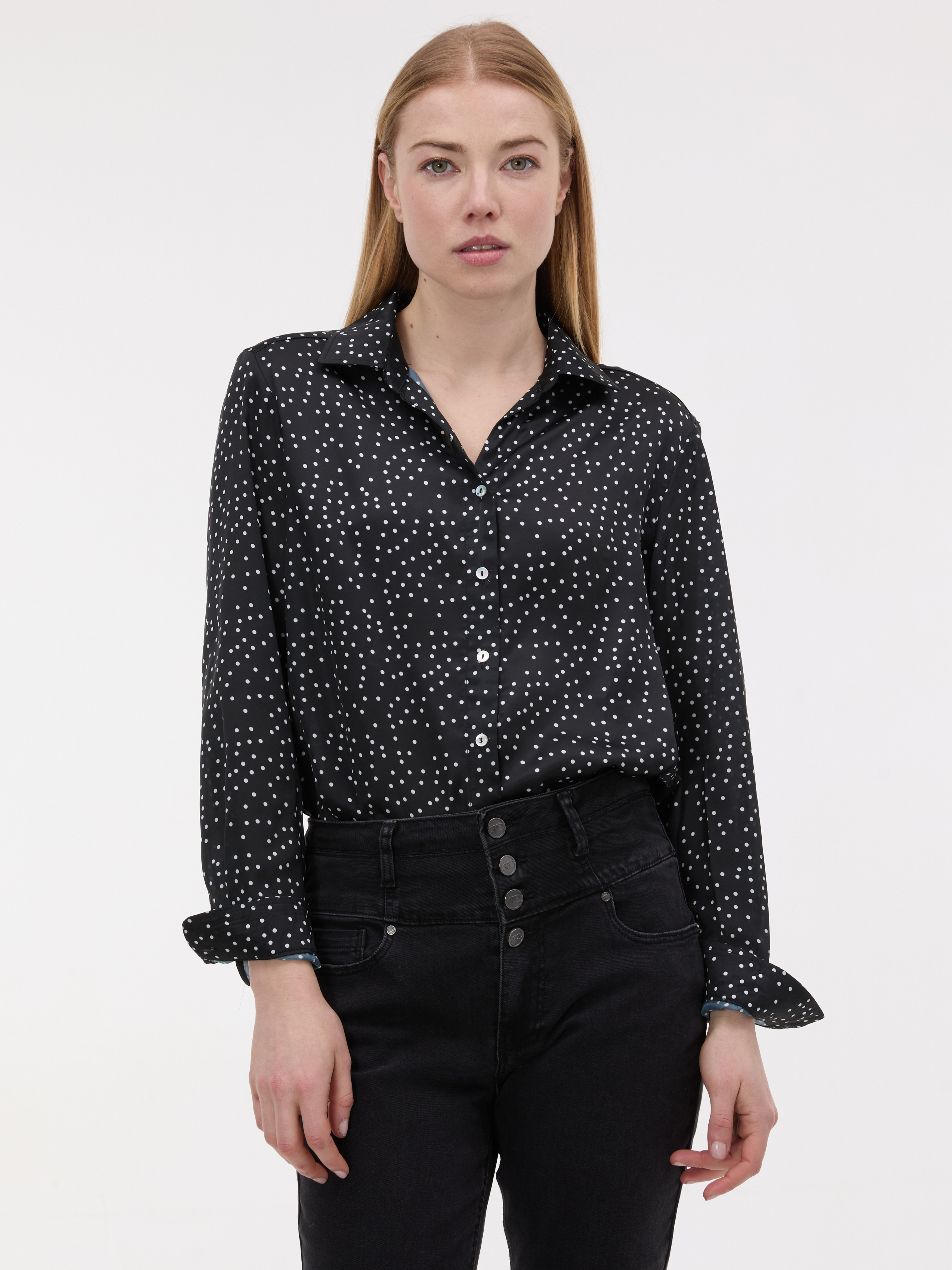 Černá vzorovaná halenka ORSAY