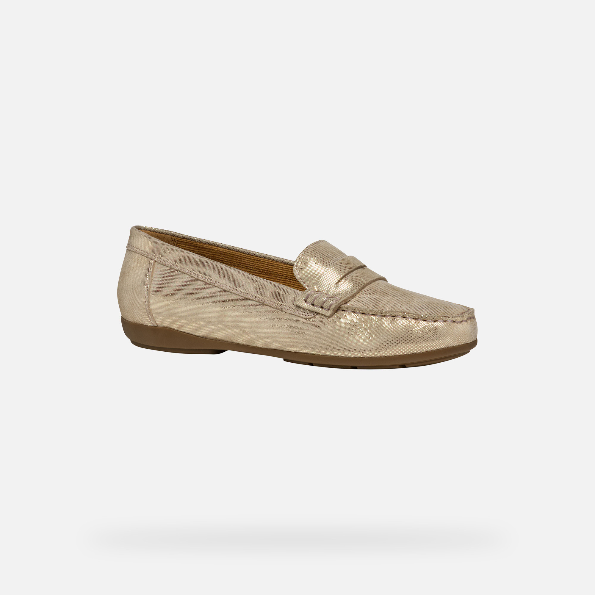 Gold women's moccasins Geox Annytah - Women's