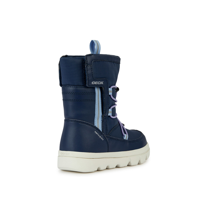 Dark Blue Girls Ankle Boots Geox Willaboom Abx - Girls
