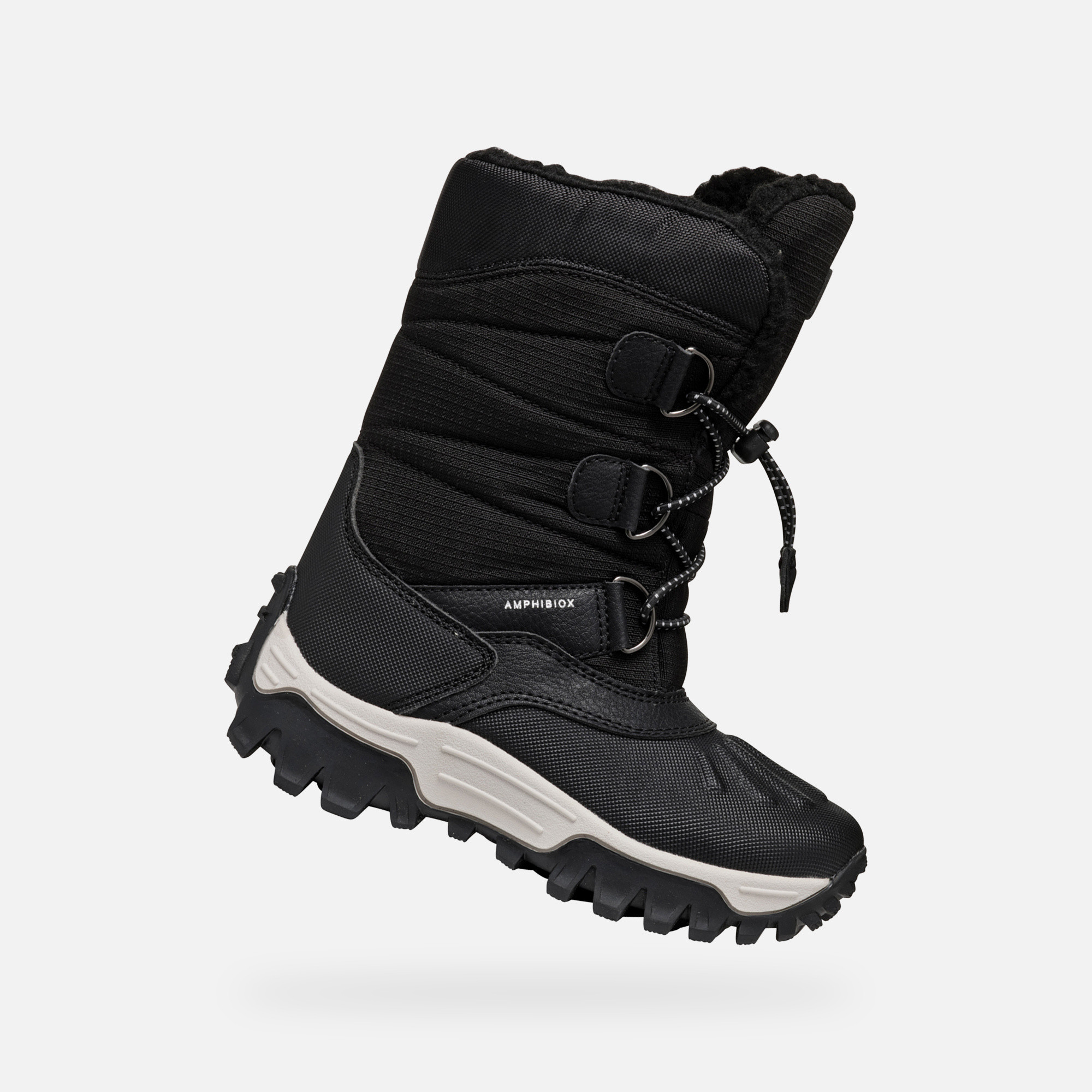 Black boys' winter shoes Geox Himalaya ABX - Boys