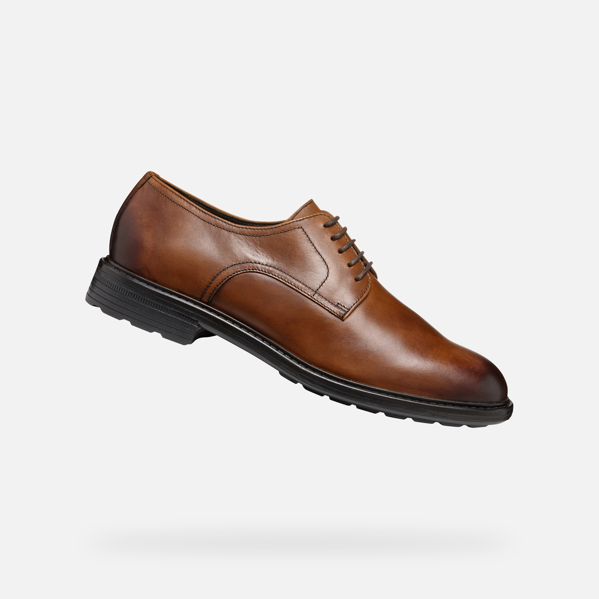 Brown men&#039;s formal shoes Geox Walk Pleasure - Men