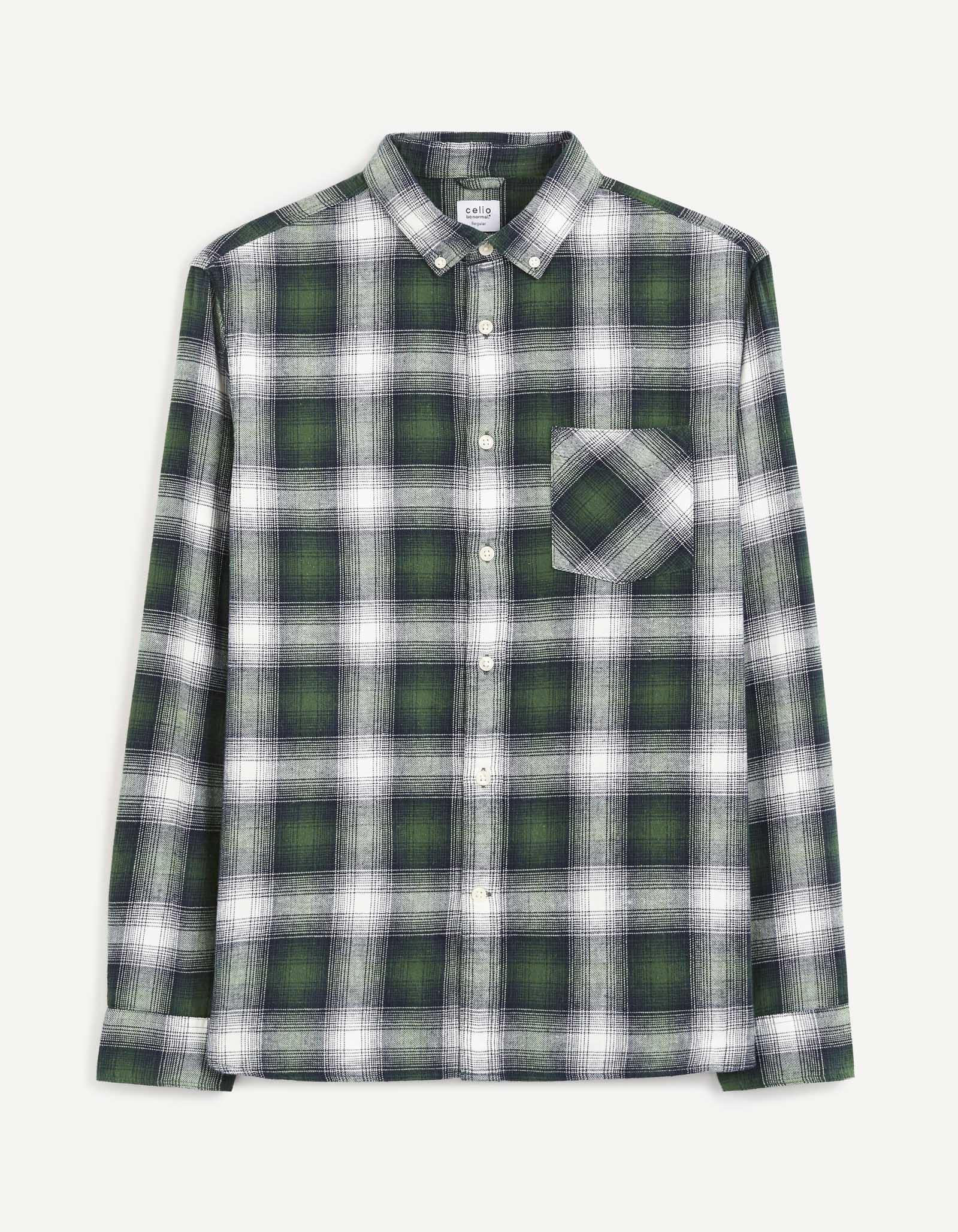 Celio Flannel Plaid Shirt Camulto - Men