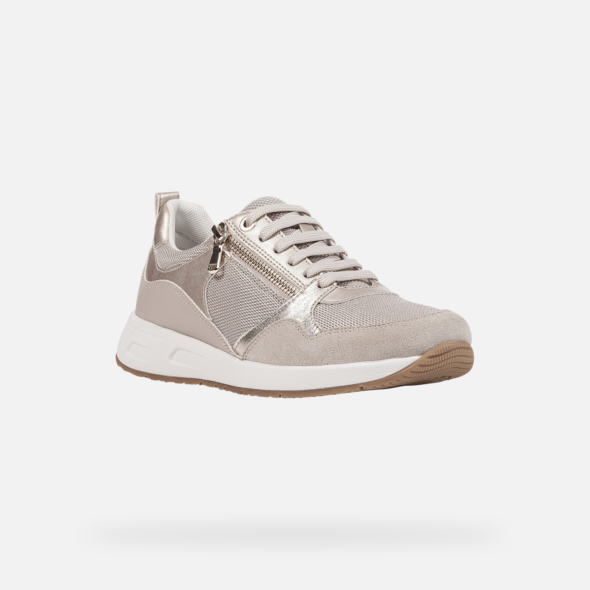 Beige women's sneakers Geox Bulmya - Women's