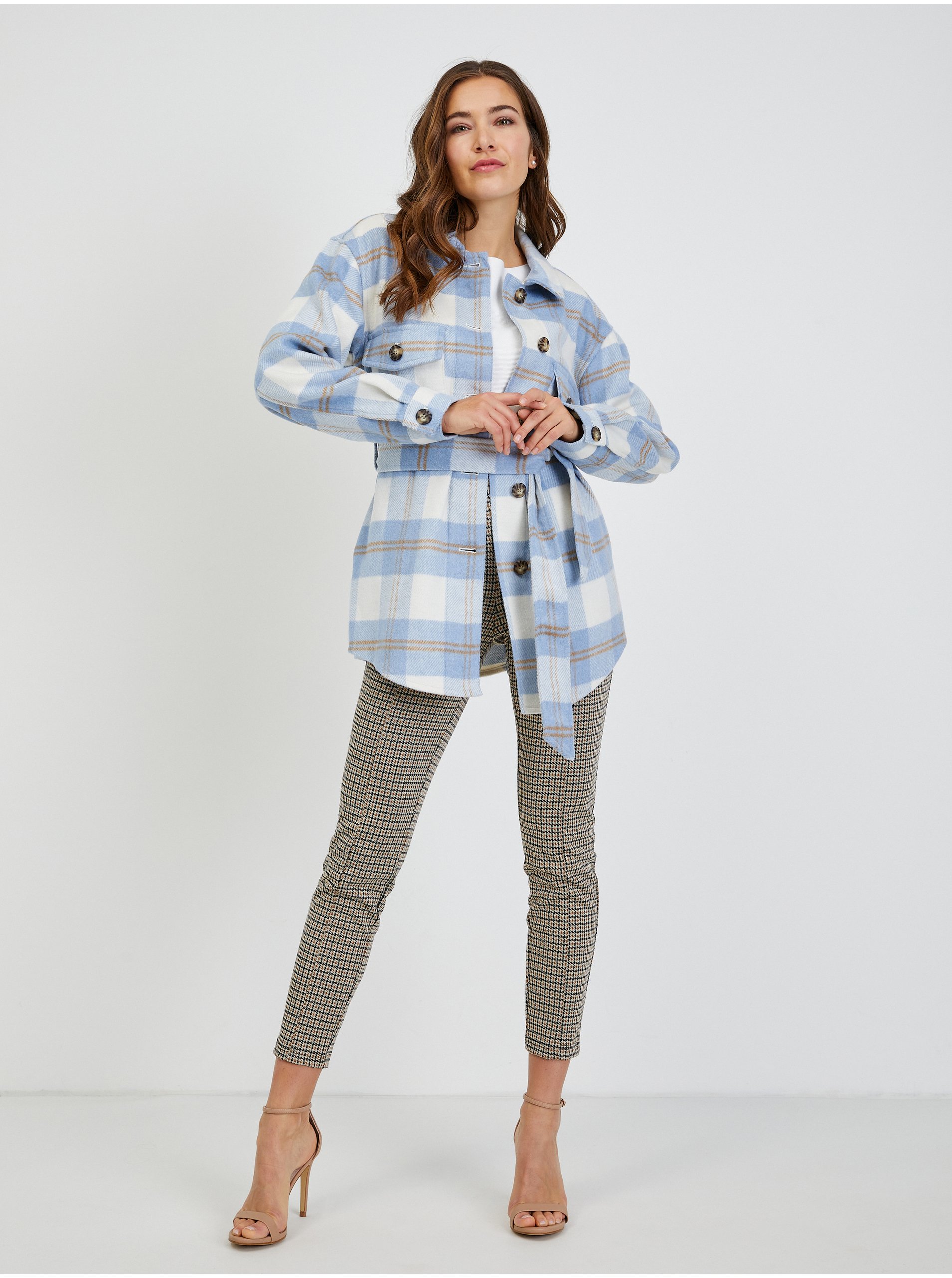 Jachete subtire pentru femei ORSAY - albastru deschis, alb