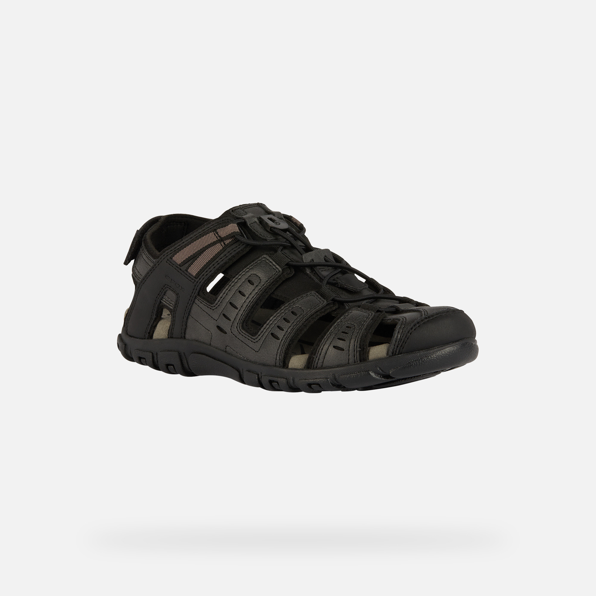 Black Men's Sandals Geox Strada - Men's
