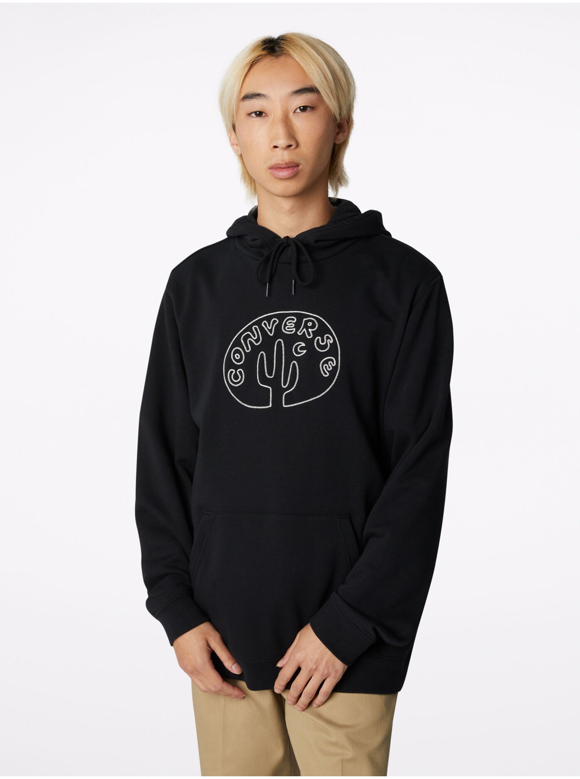 Black Mens Hoodie Converse - Men