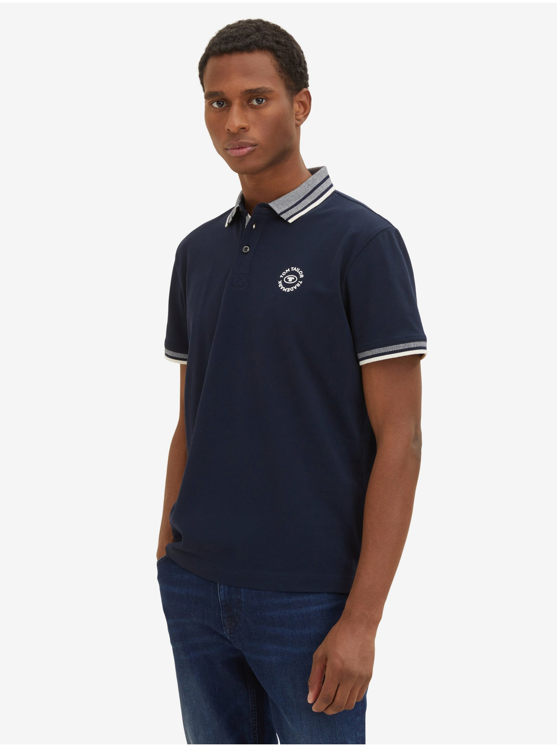 Dark blue mens polo shirt Tom Tailor - Men