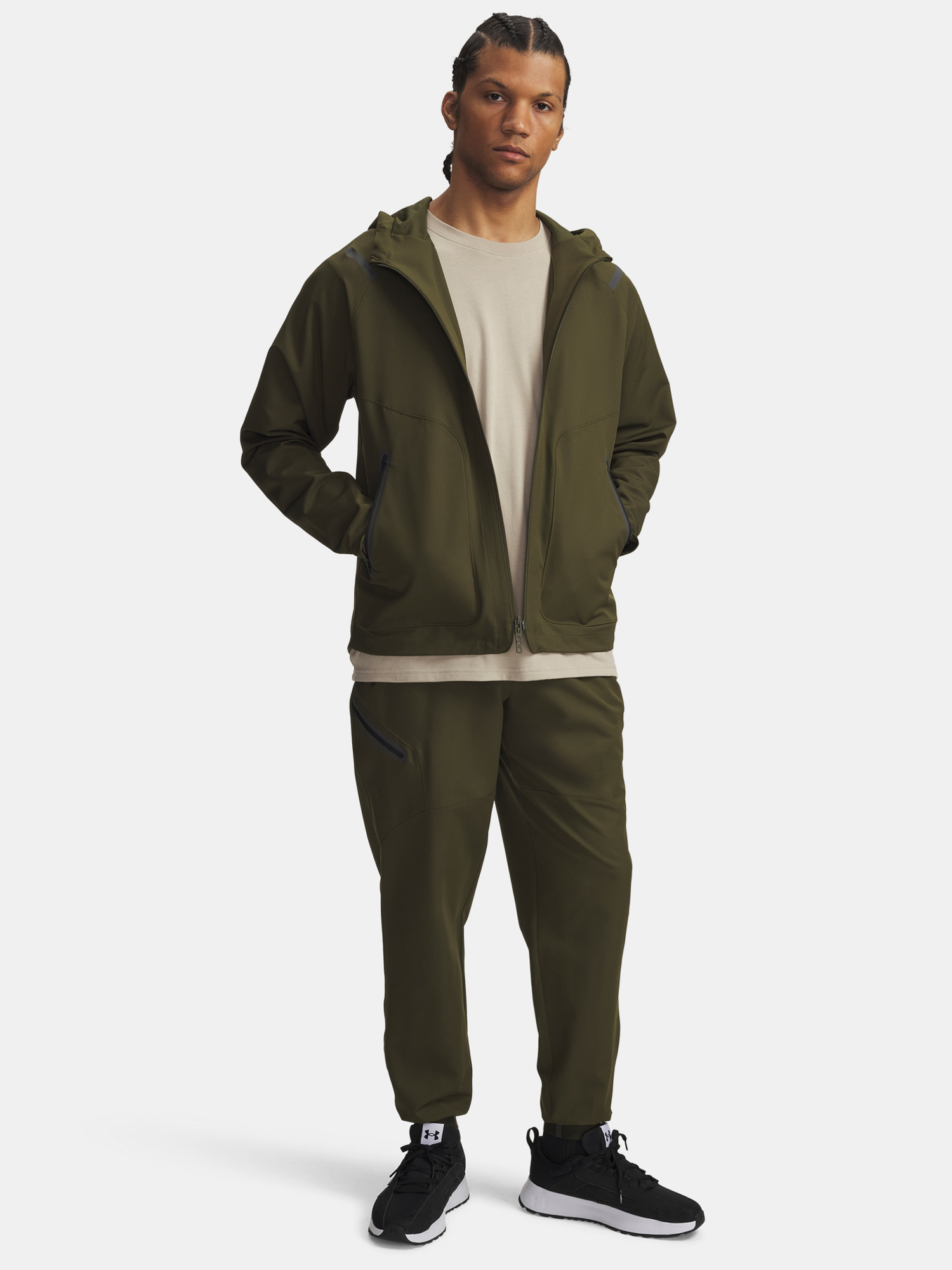 Men&#039;s Under Armour UA Unstoppable Woven Jogger-GRN Sweatpants - Mens