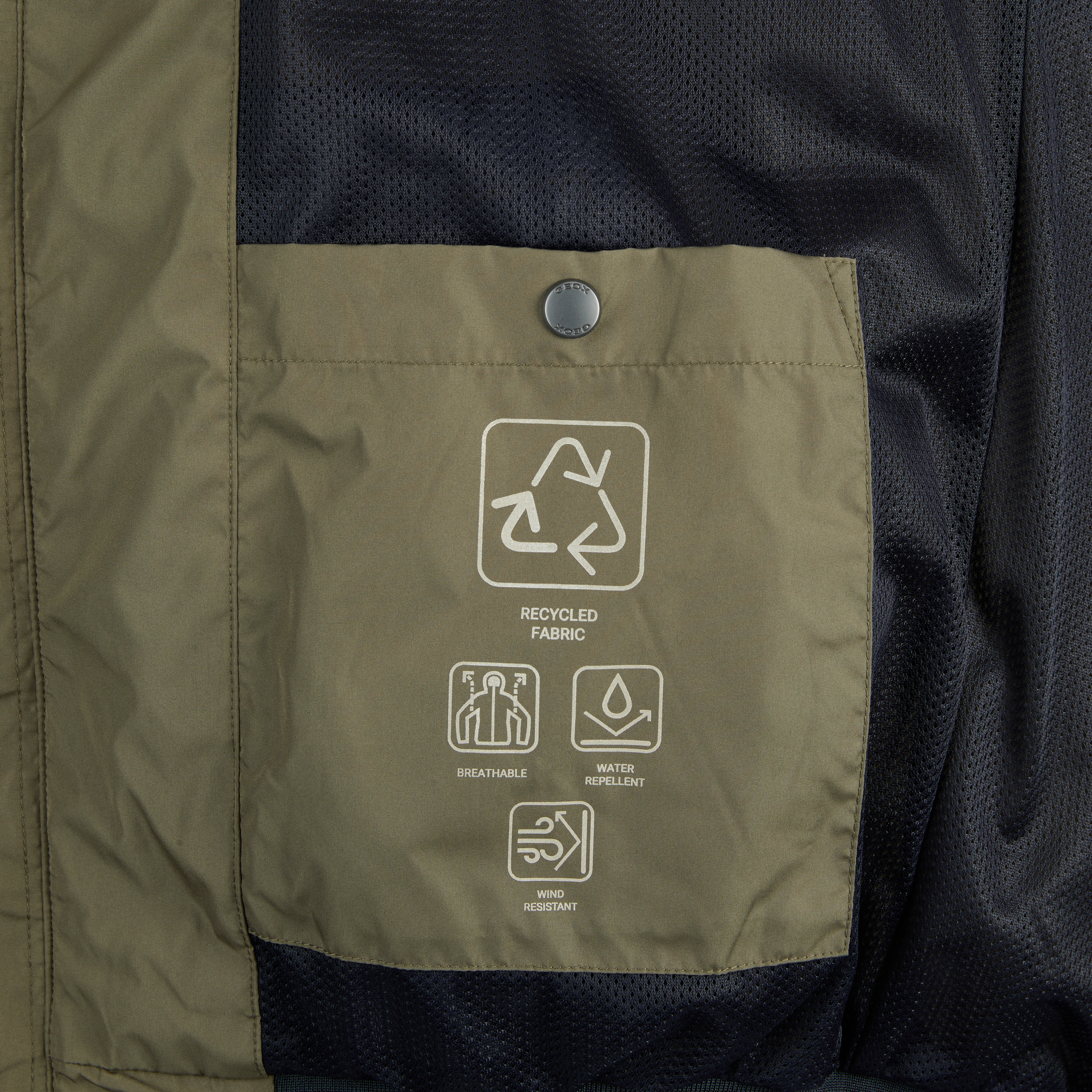 Khaki pánska bomber bunda Geox Jharrod