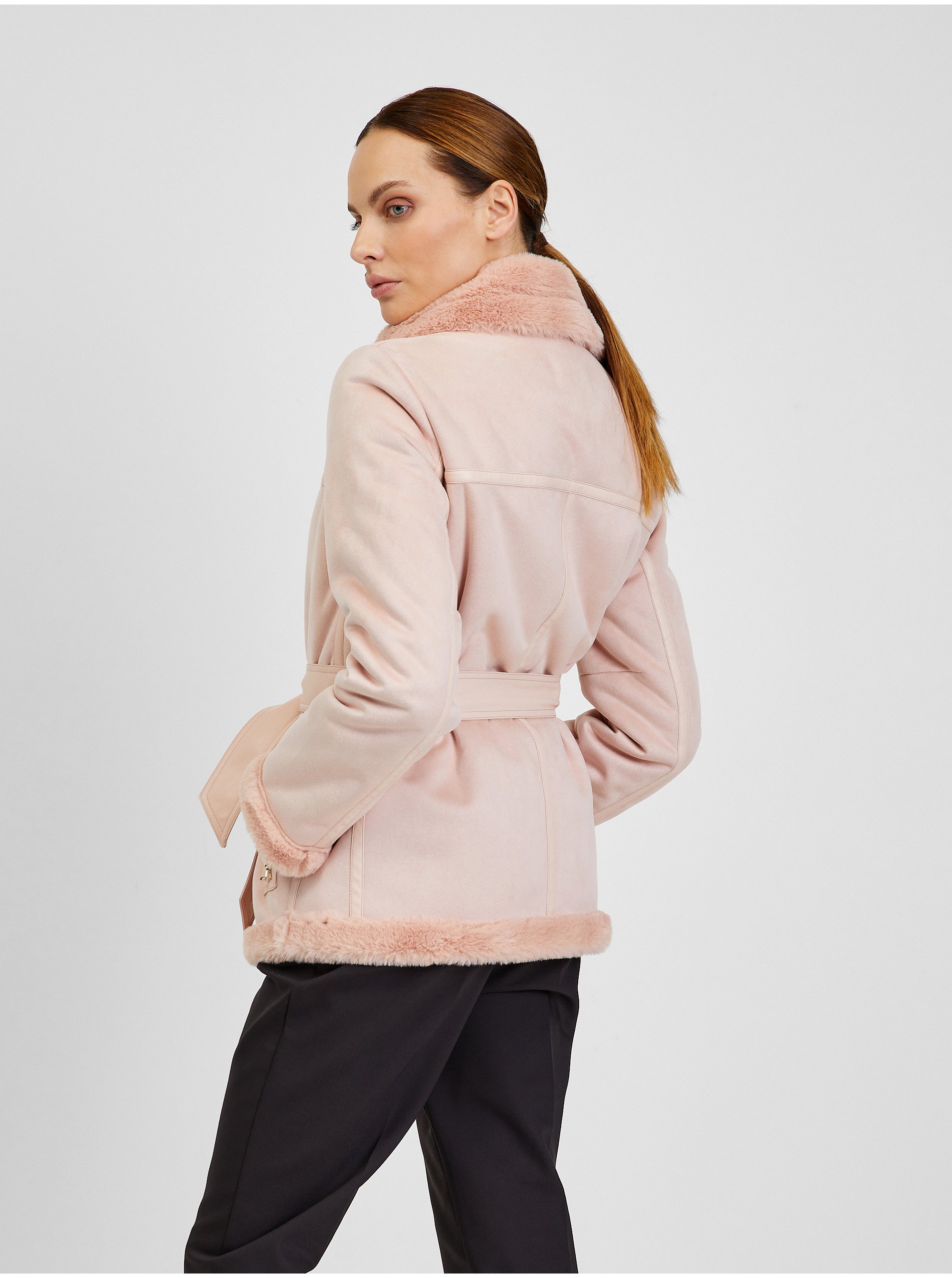 Jachete din piele naturala si sintetica pentru femei ORSAY - roz