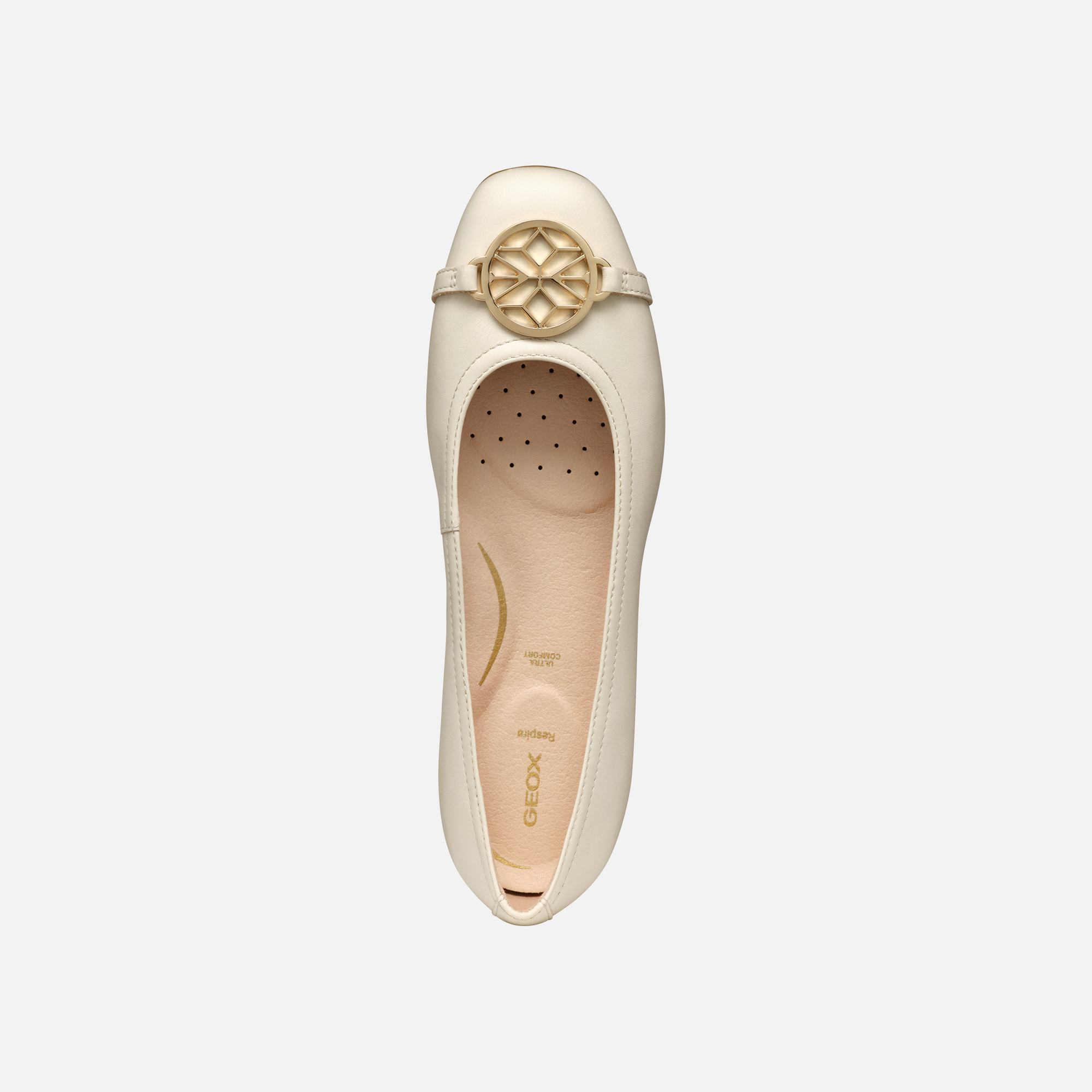 Cream women's ballet flats Geox Annytah - Women's