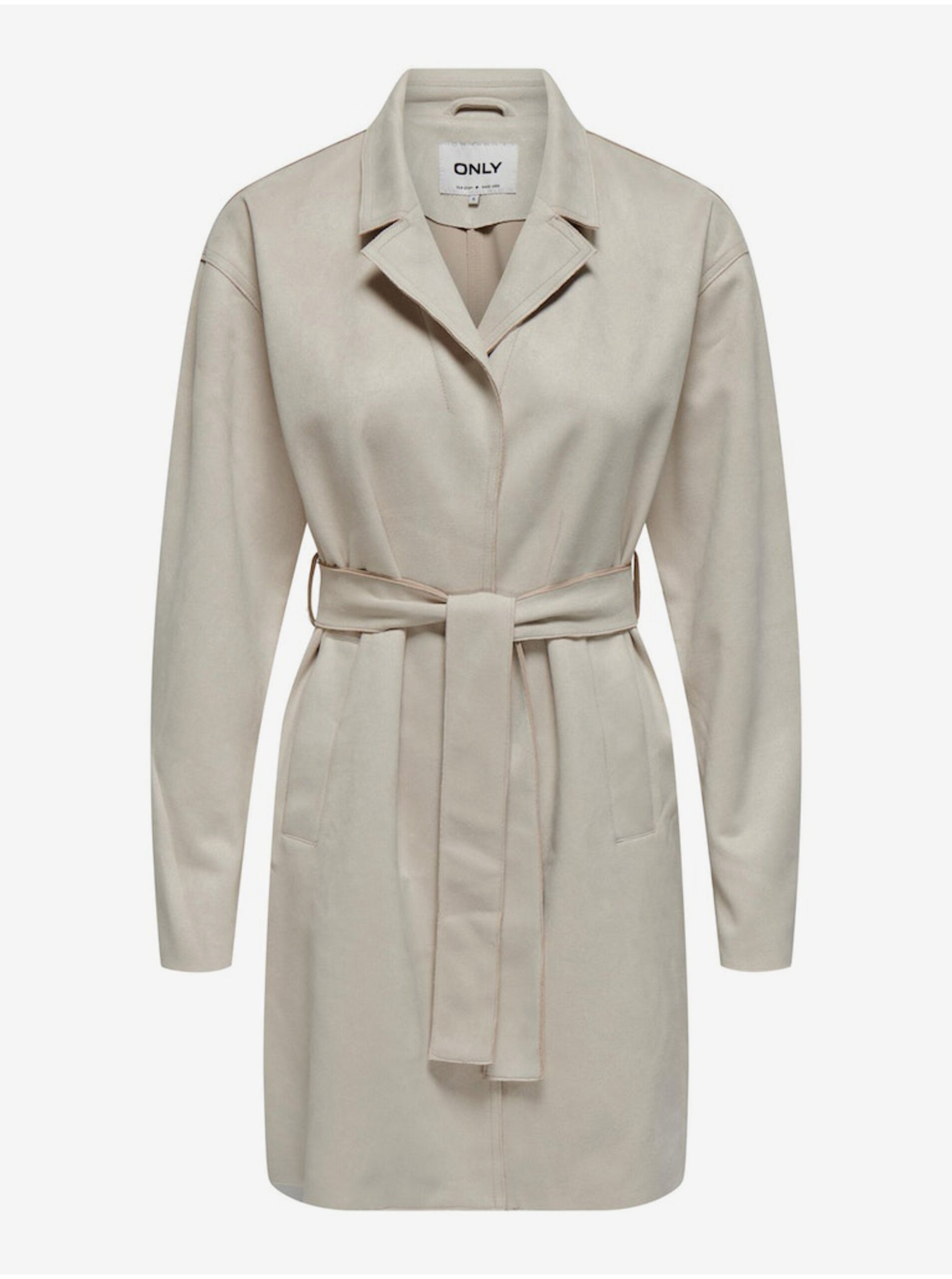 Women's cream suede coat ONLY Joline - Women