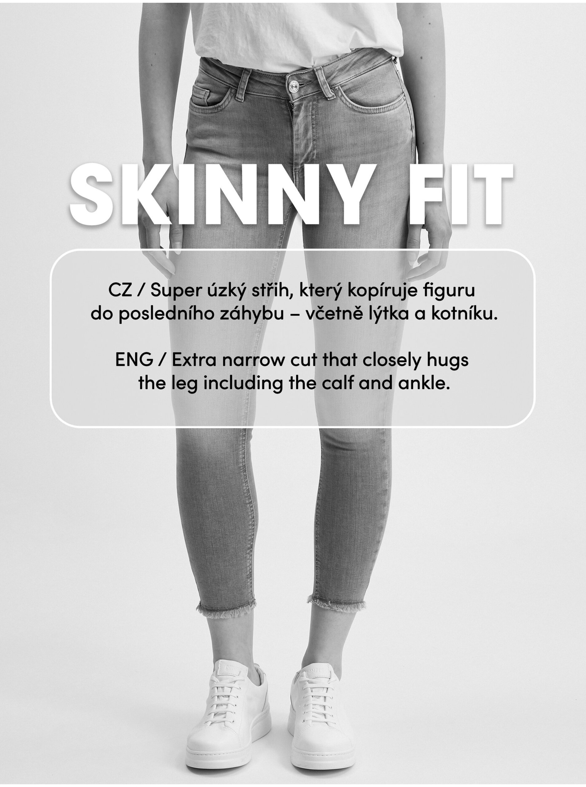 Skinny fit pentru femei Guess - negru