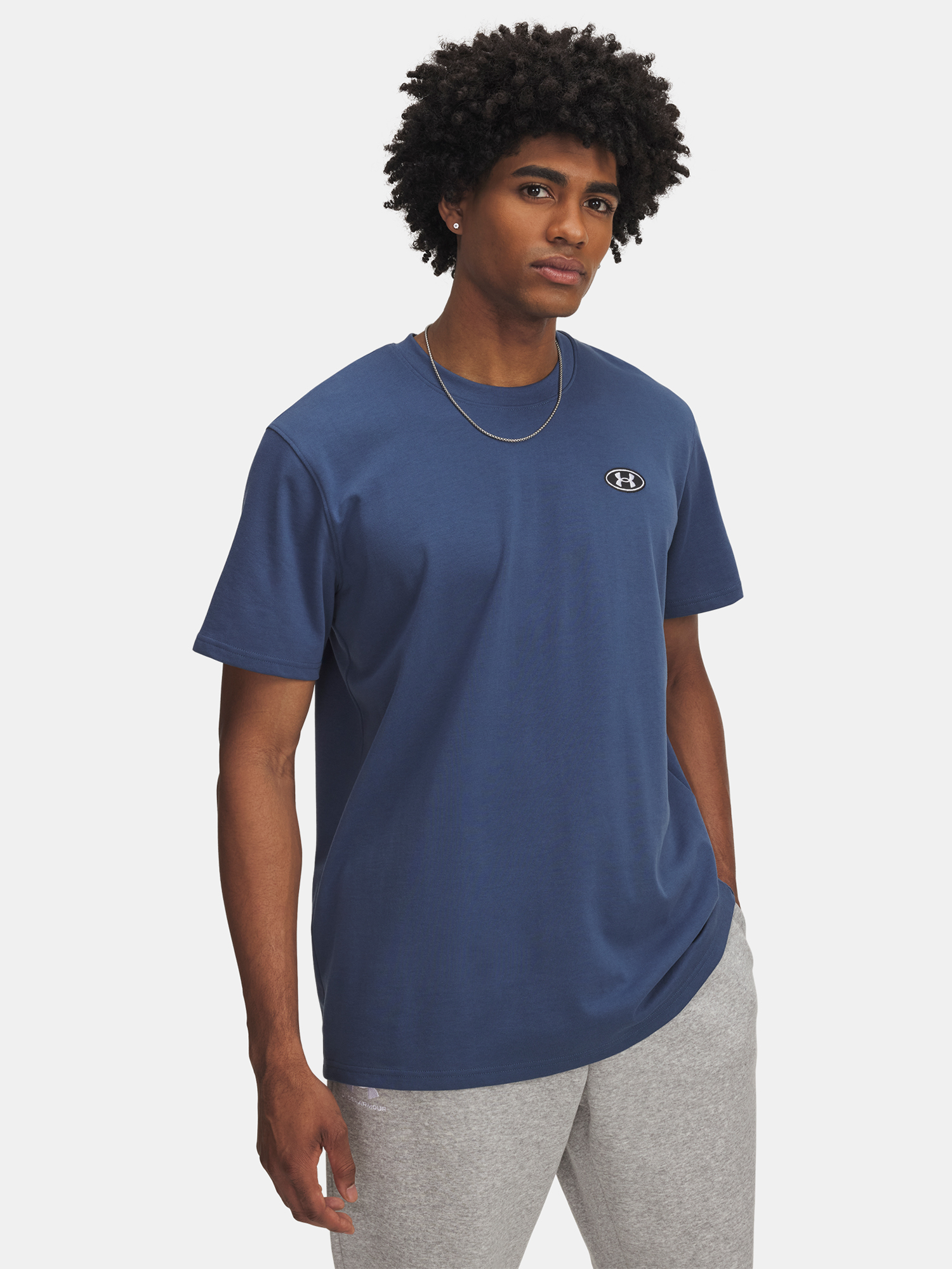 Men's Under Armour UA HW LC PATCH SS-BLU - Men's T-Shirt