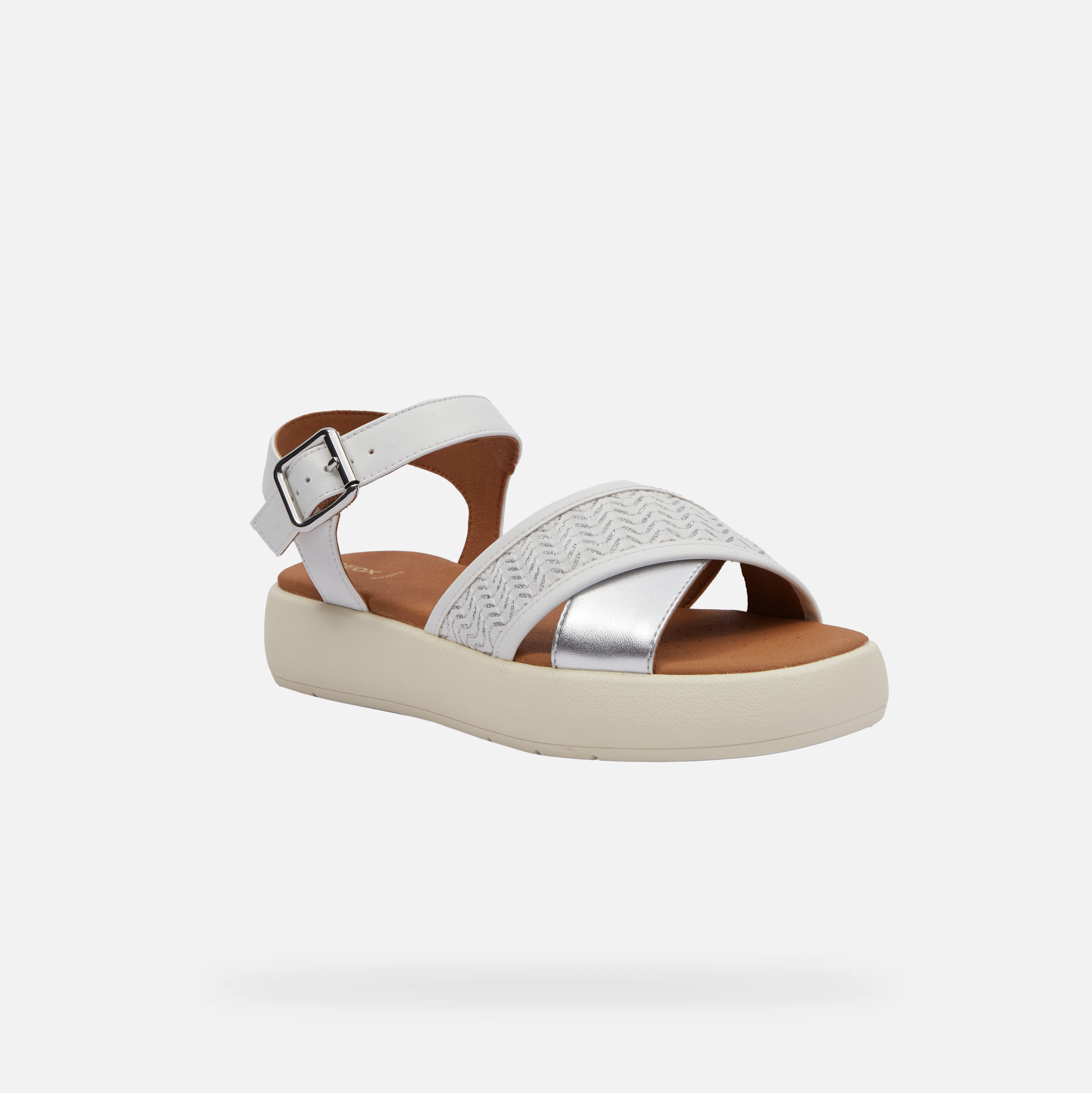 White women&#039;s sandals Geox Camalei - Women&#039;s