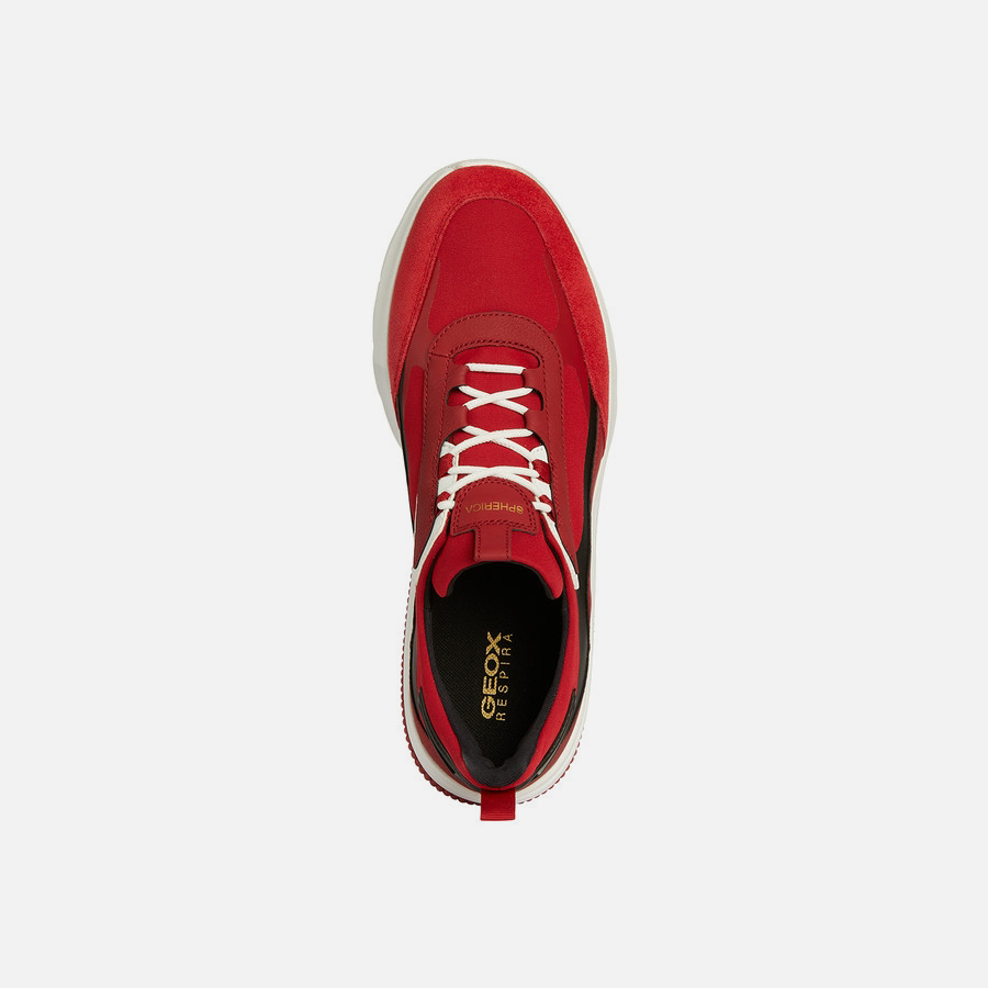 Red men's sneakers Geox Spherica Actif D - Men