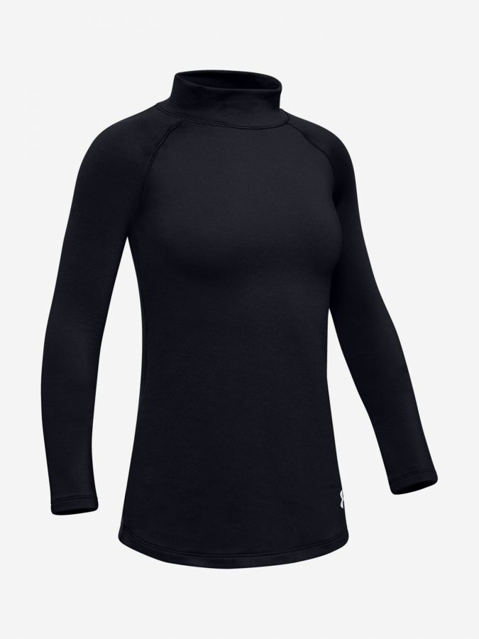 Under Armour T-shirt Coldgear Ls Mock-Blk - Girls