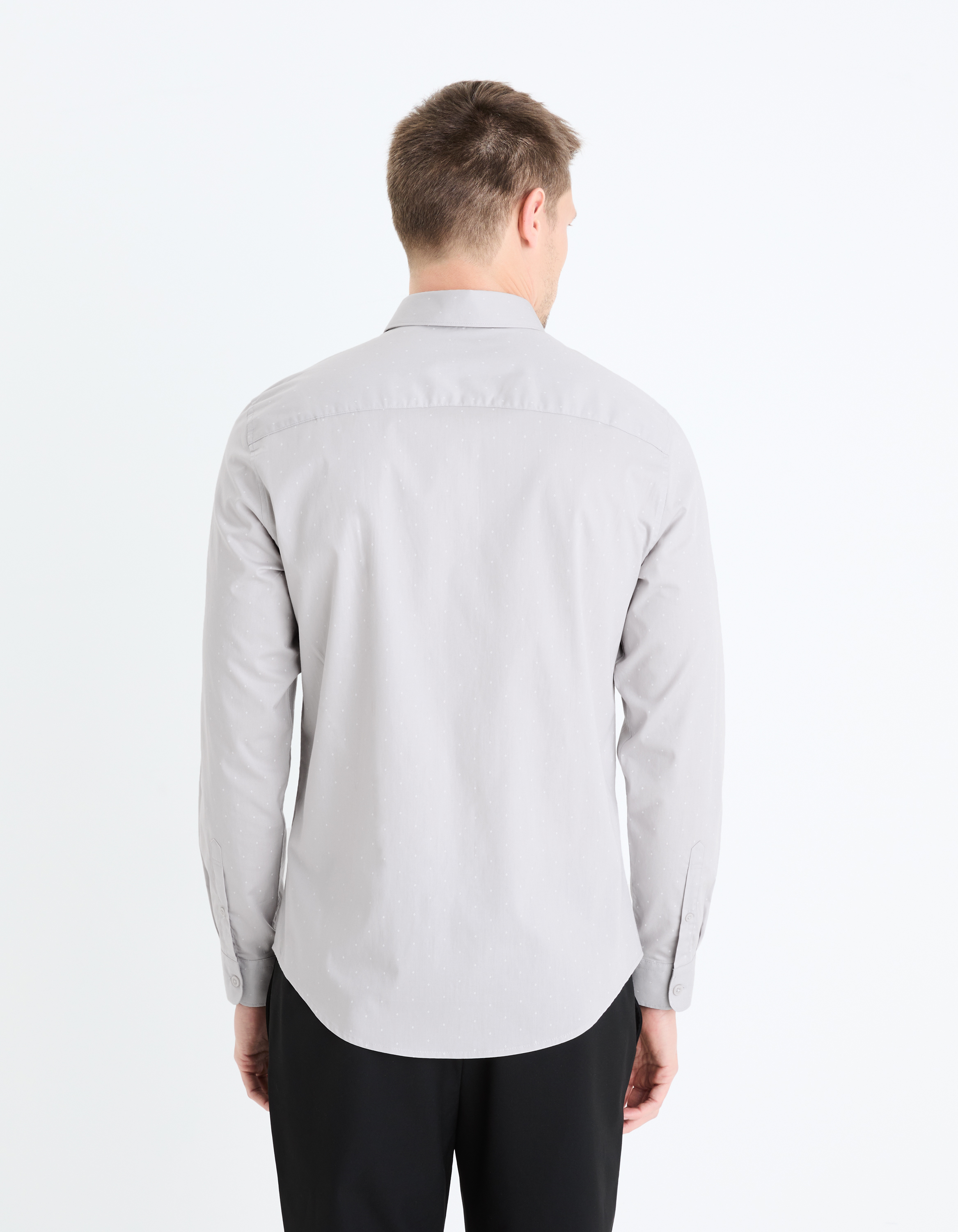 Camasi casual pentru barbati Celio - gri deschis