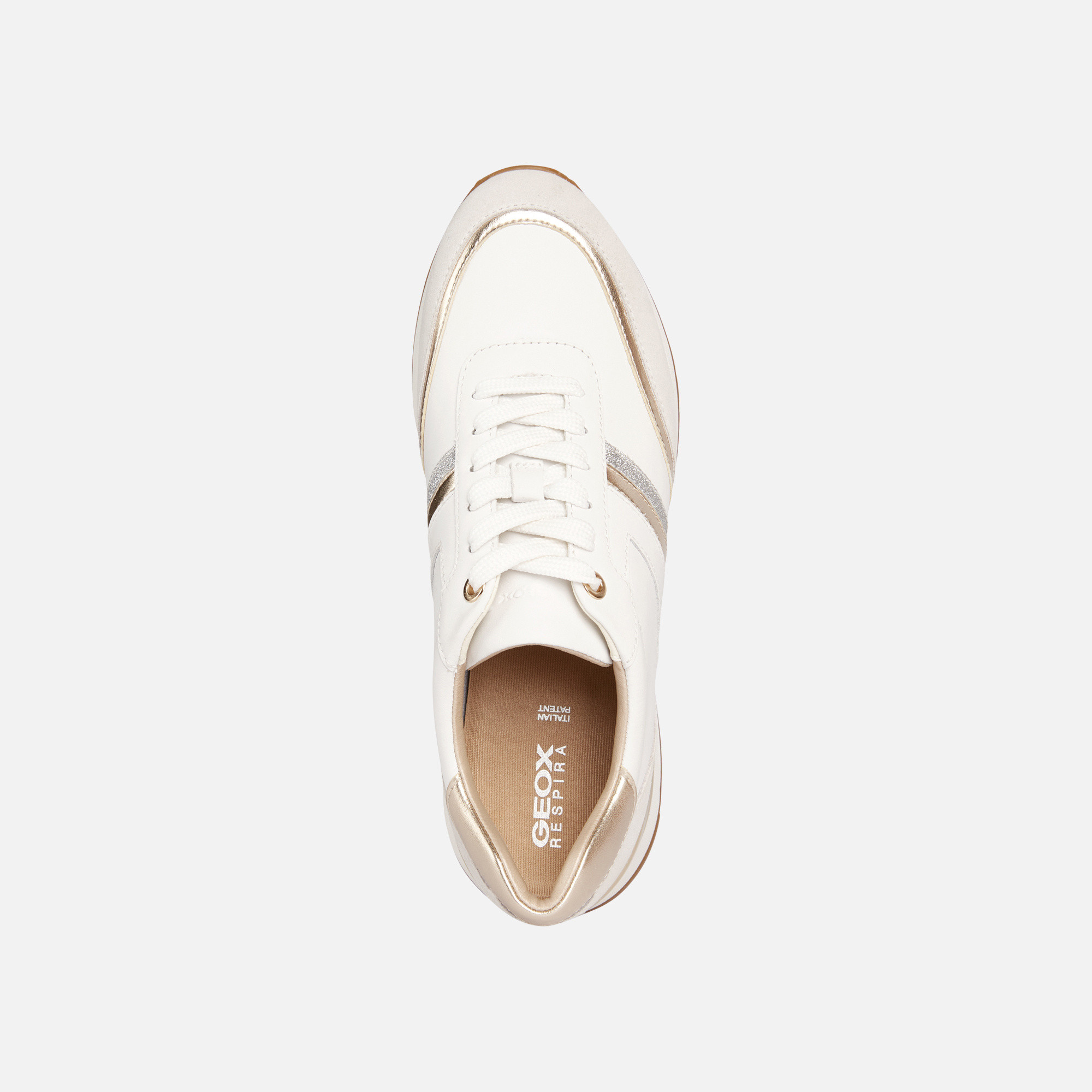 White women's sneakers Geox Desya - Women's