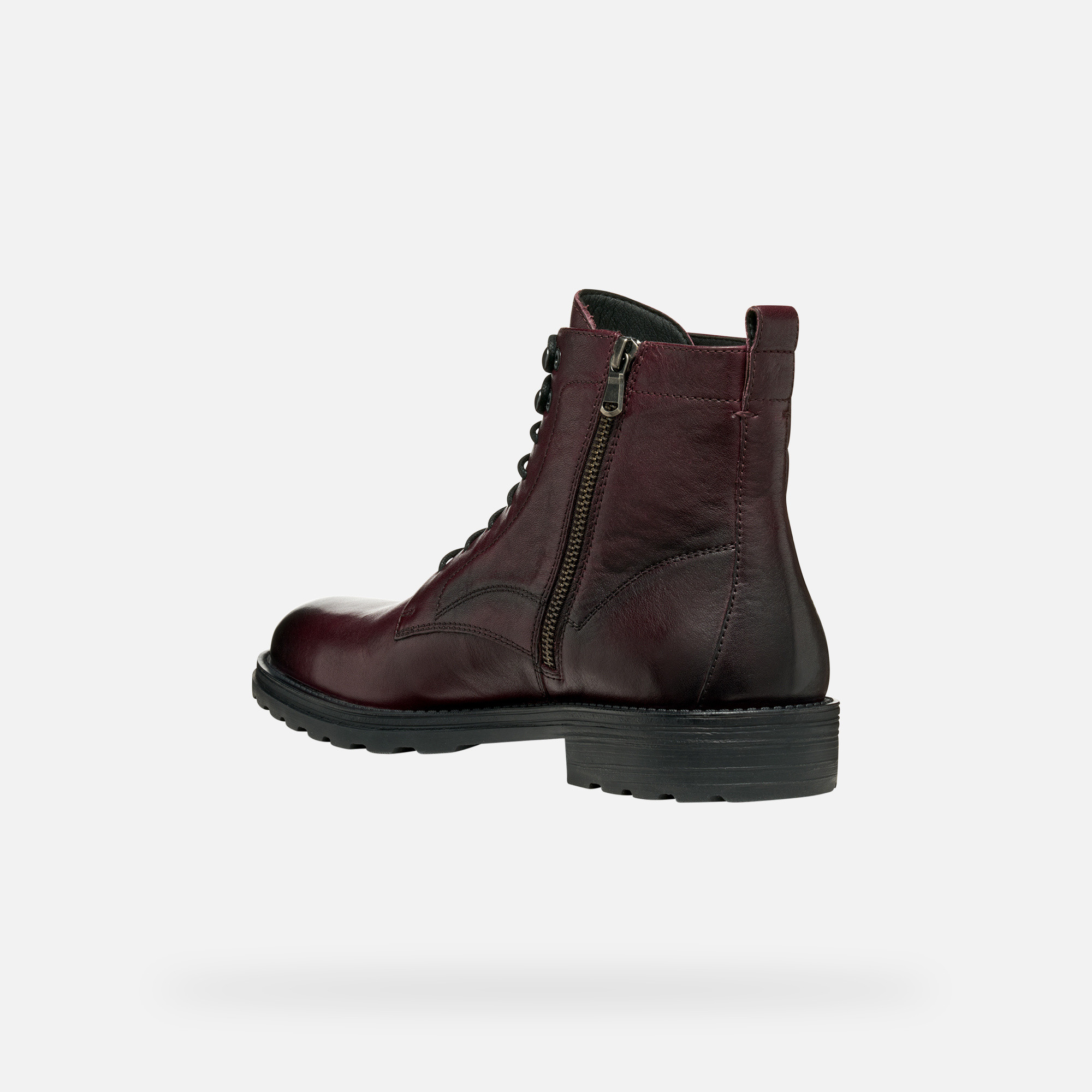 Burgundy men&#039;s ankle boots Geox Redclif - Men&#039;s