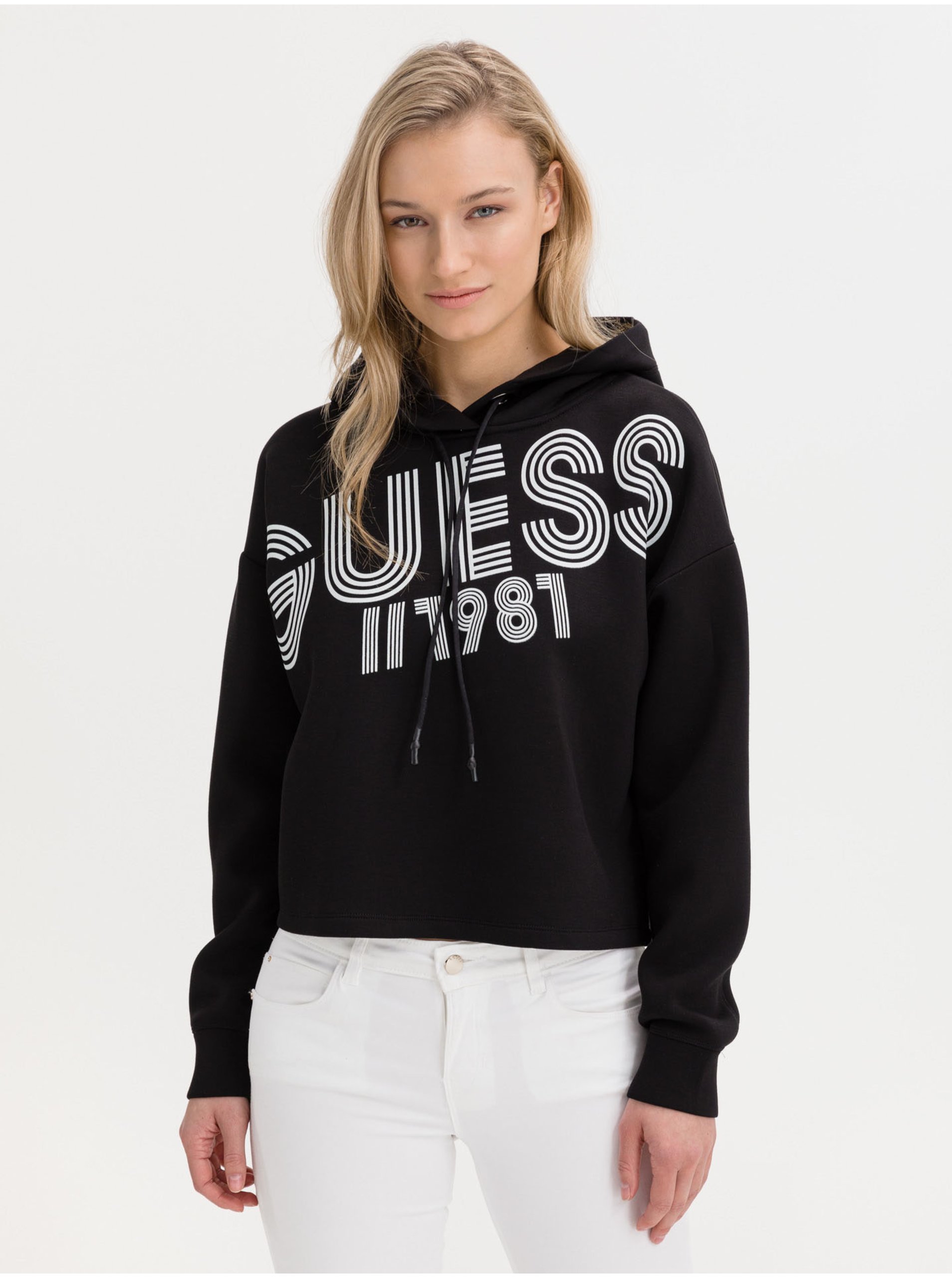 Black Womens Sweatshirt Guess Amira - Women