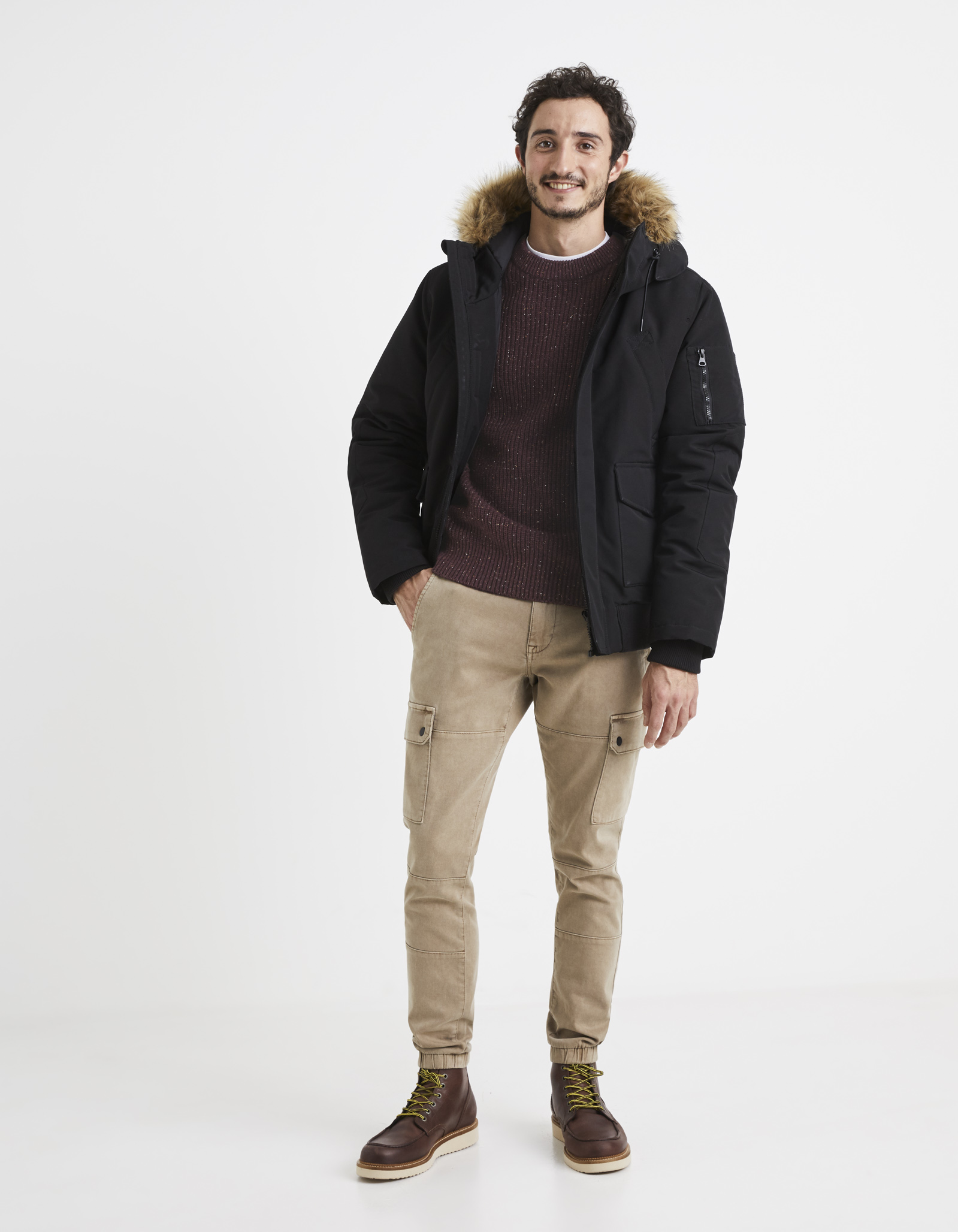 Pulovere pentru barbati Celio - bordo