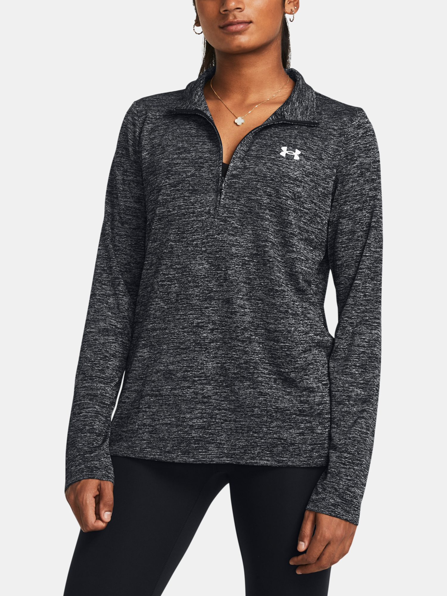 Under Armour T-Shirt Tech 1/2 Zip- Twist-BLK - Women