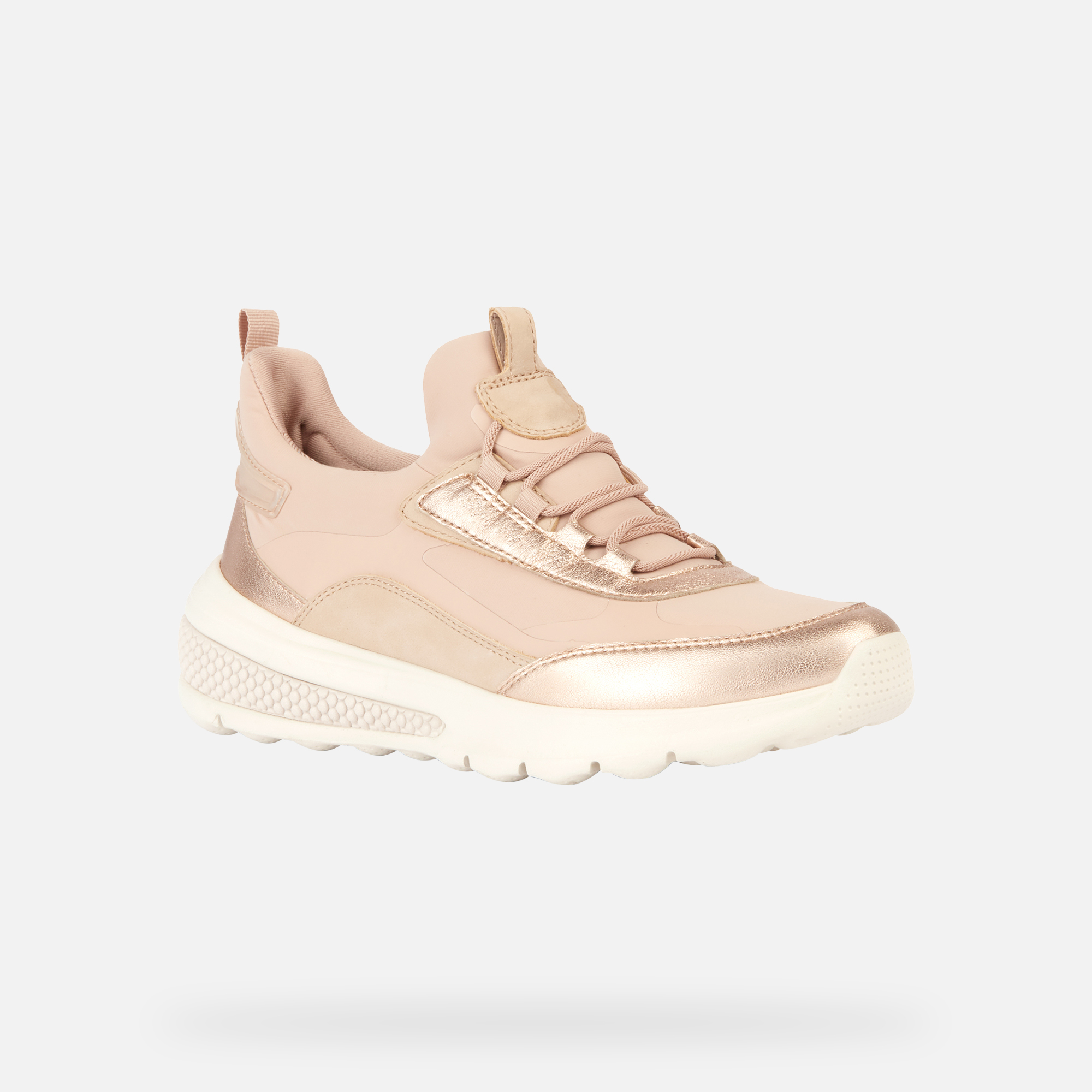 Cream women's sneakers Geox Spherica Actif - Women's