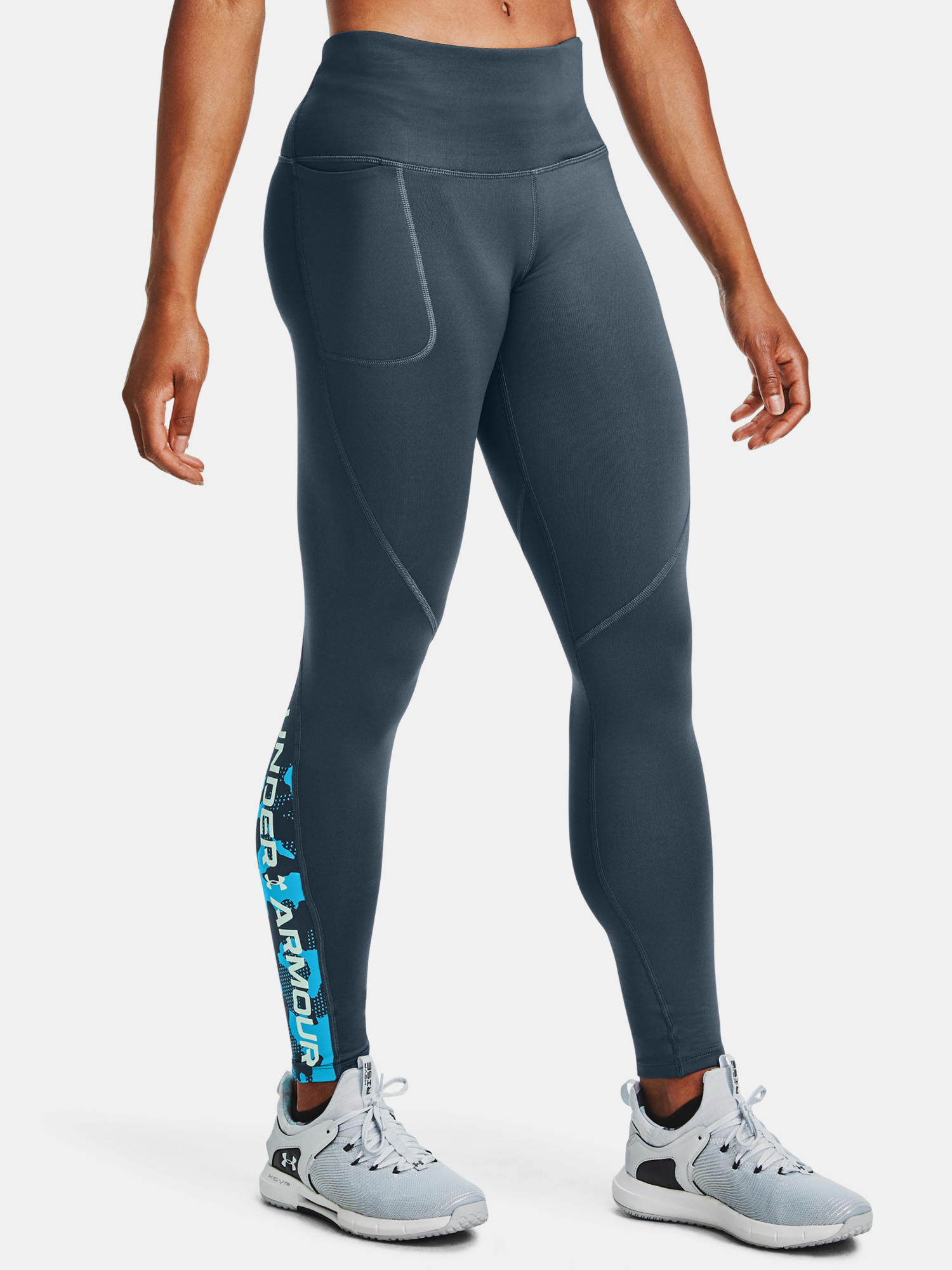 Under Armour CG Armour Graphic Leggings-BLU - Women's
