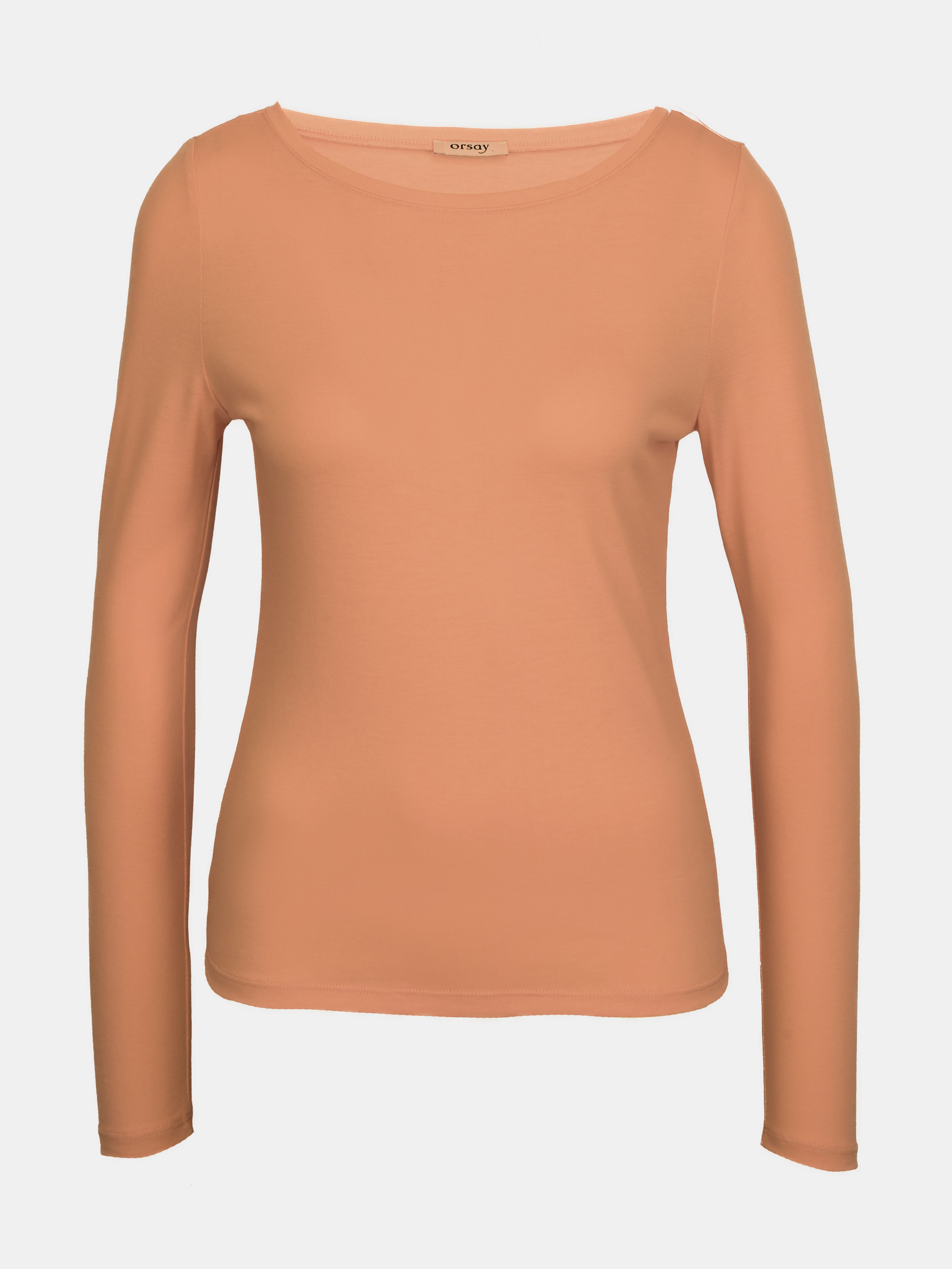 Světle hnědé dámské tričko s dlouhým rukávem ORSAY