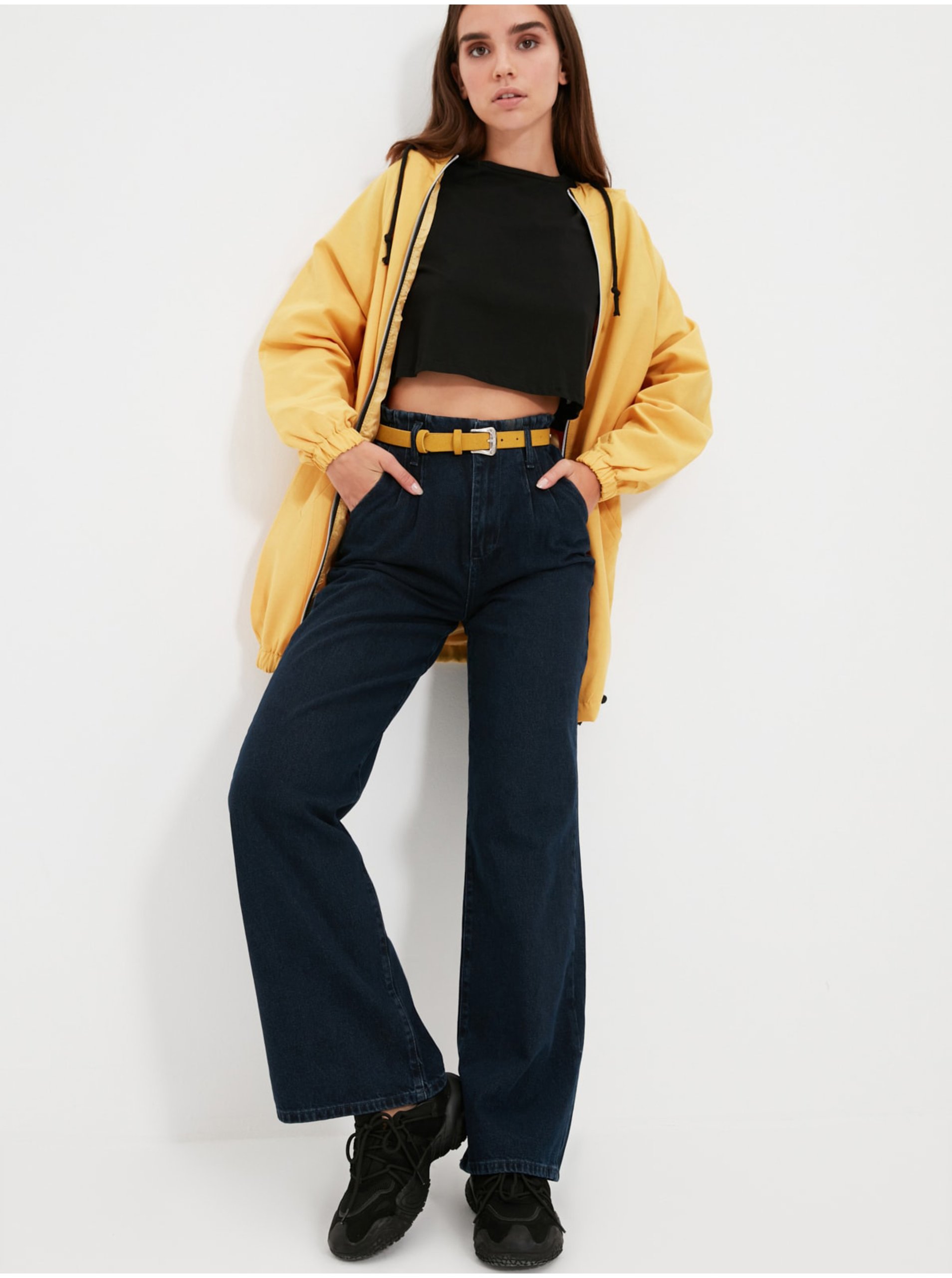 Flared, Bootcut pentru femei Trendyol - albastru inchis