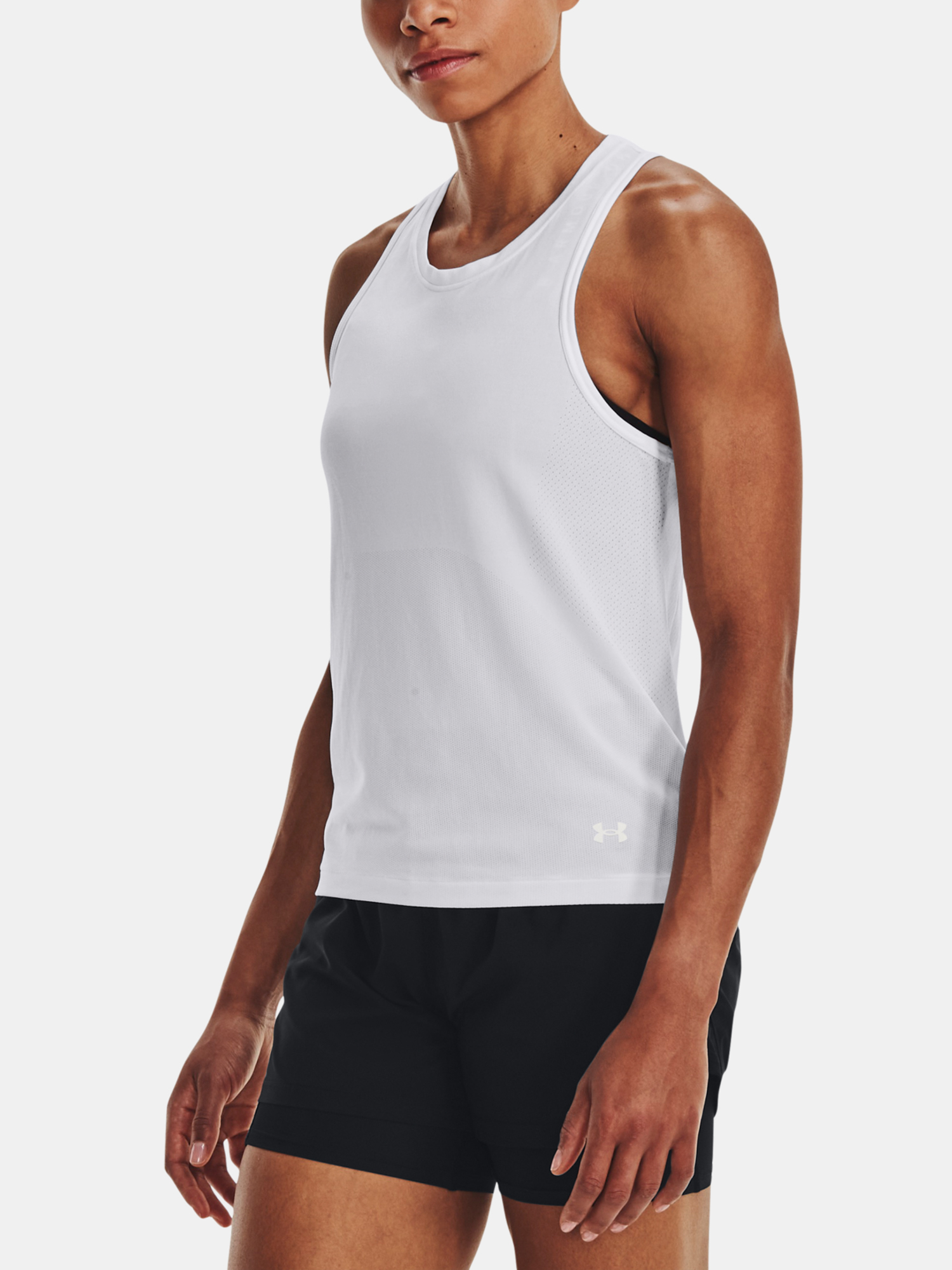 Under Armour Tank Top UA Seamless Stride Singlet-WHT - Women