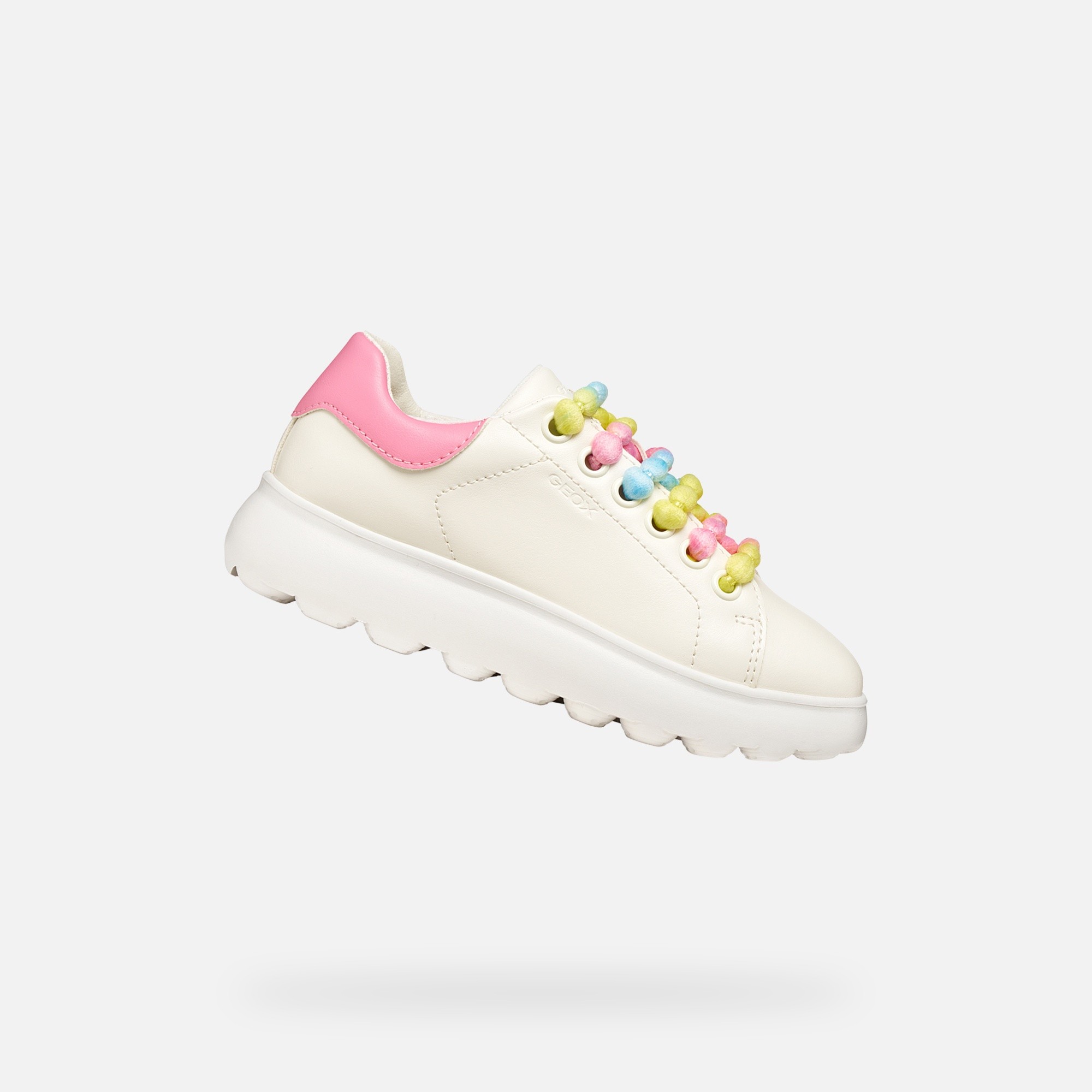White Girls Geox Puffypop Sneakers - Girls