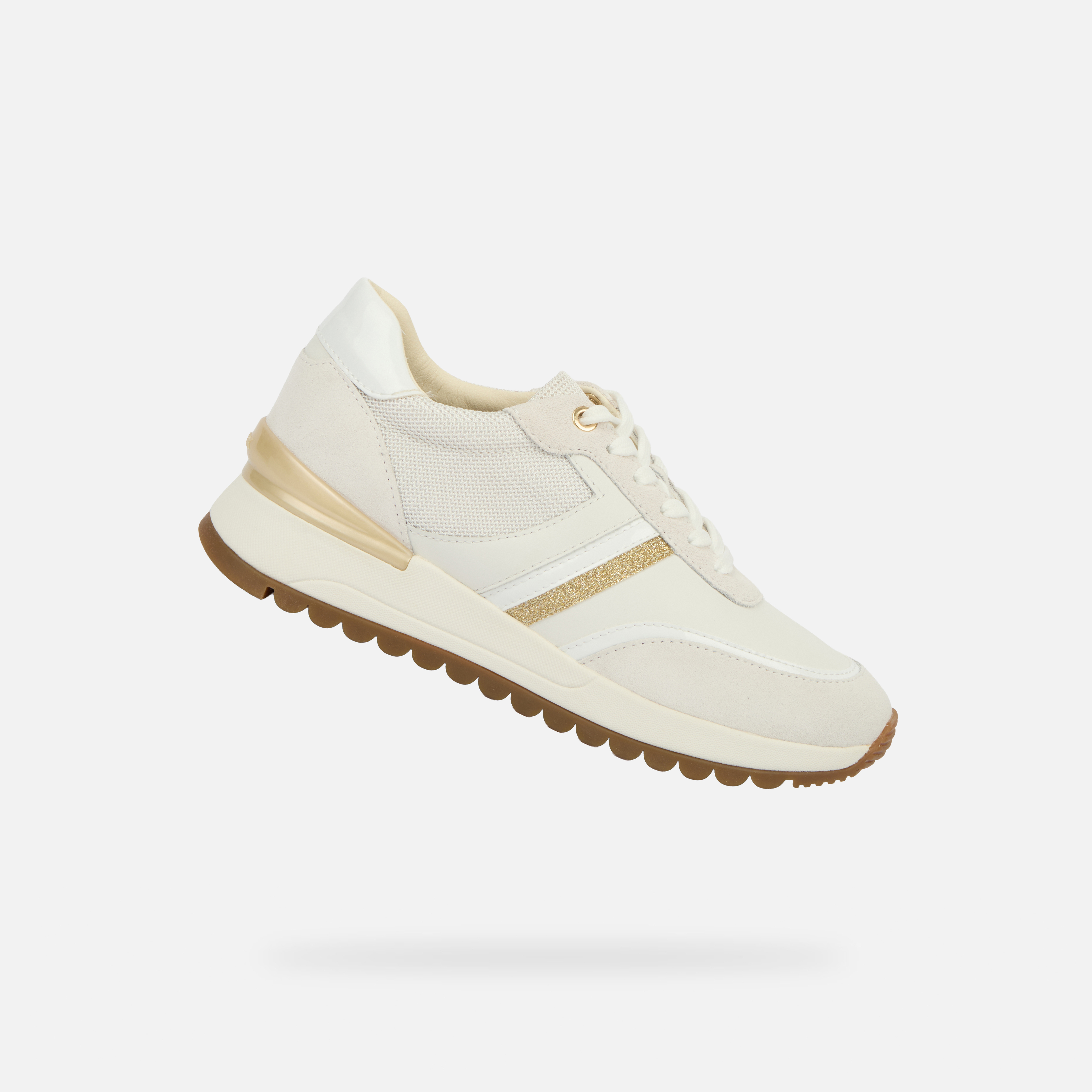 Cream women's sneakers Geox Desya - Women's