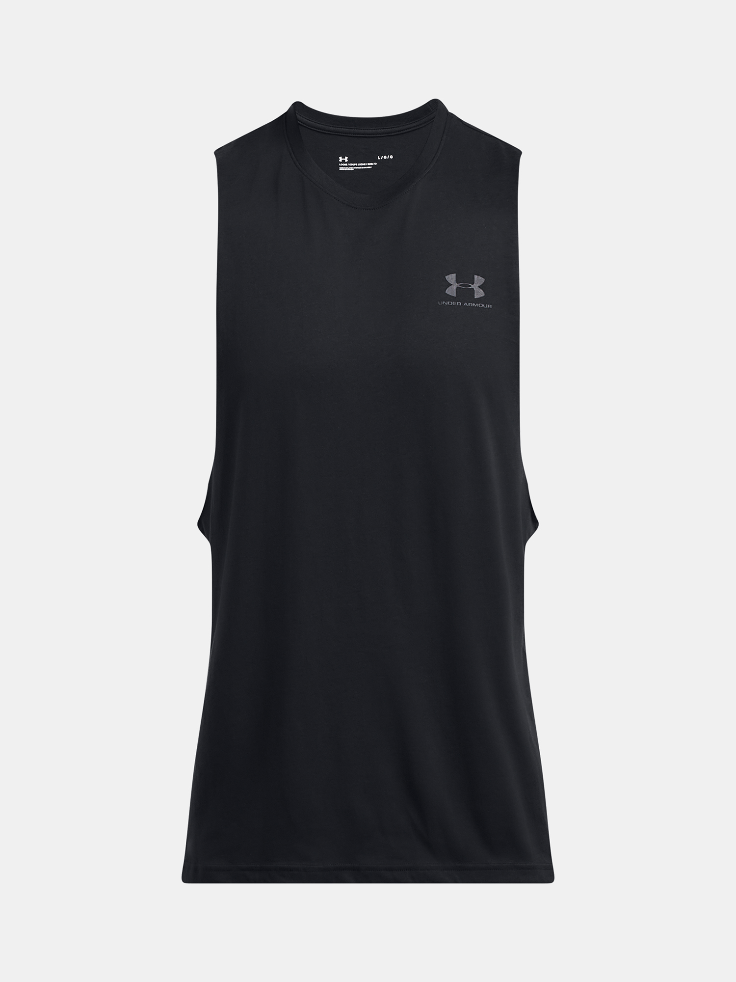 Men's tank top Under Armour UA LEFT CHEST CUT OFF TANK-BLK - Men's