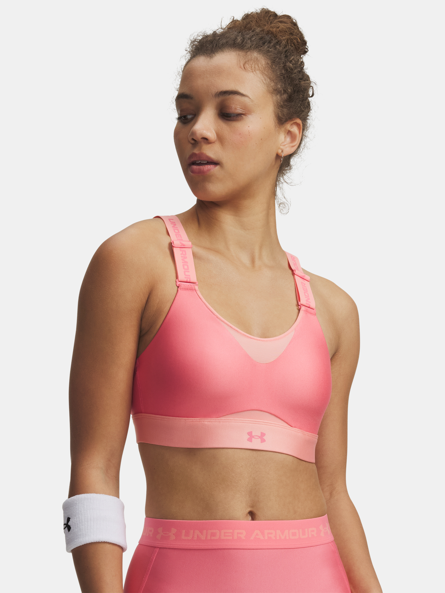 Women's bra Under Armour UA Infinity High 2.0 Bra-PNK - Women's