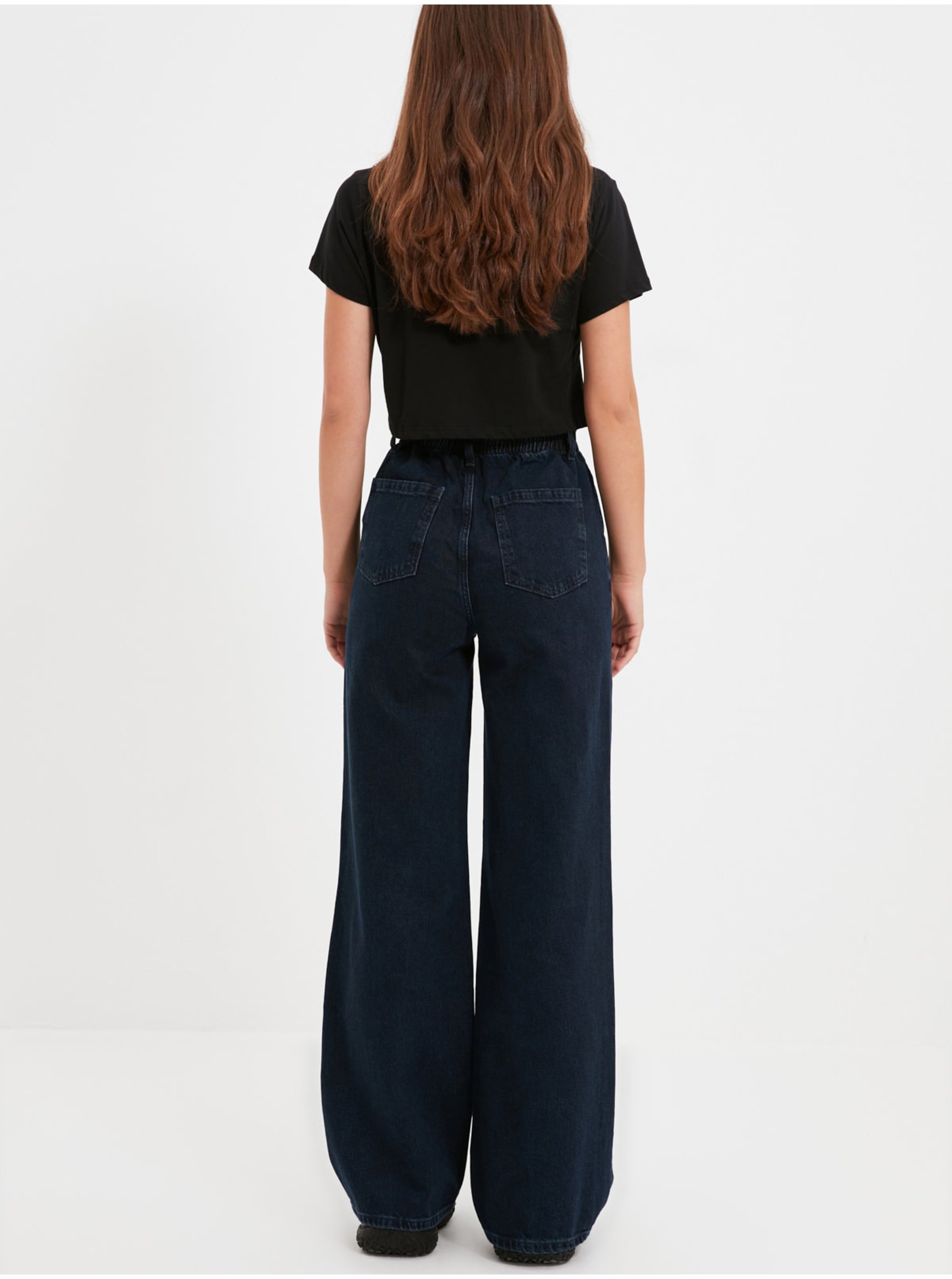 Flared, Bootcut pentru femei Trendyol - albastru inchis